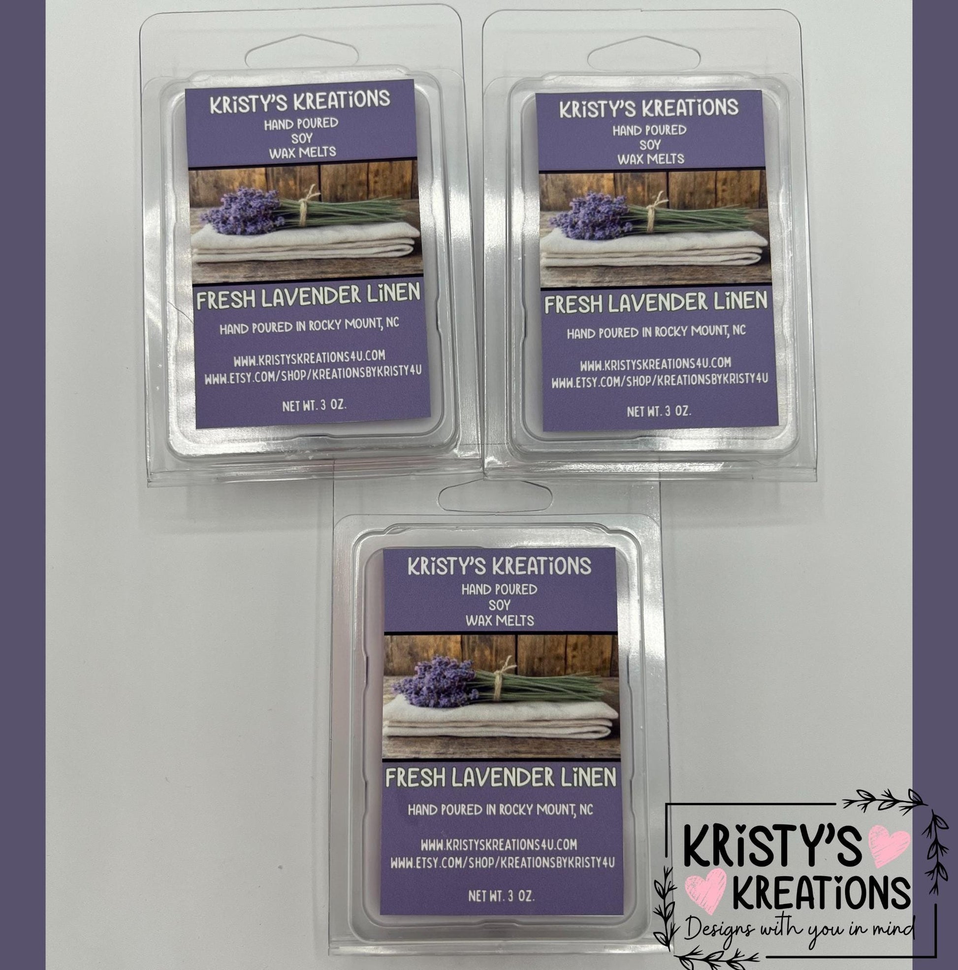 Fresh Lavender Linen Hand Poured Soy Wax Melt
