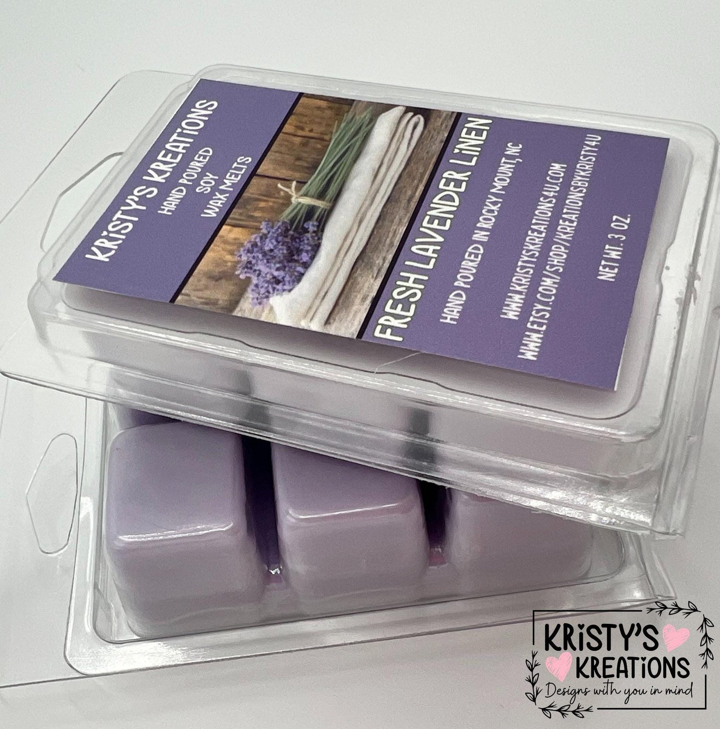 Fresh Lavender Linen Hand Poured Soy Wax Melt