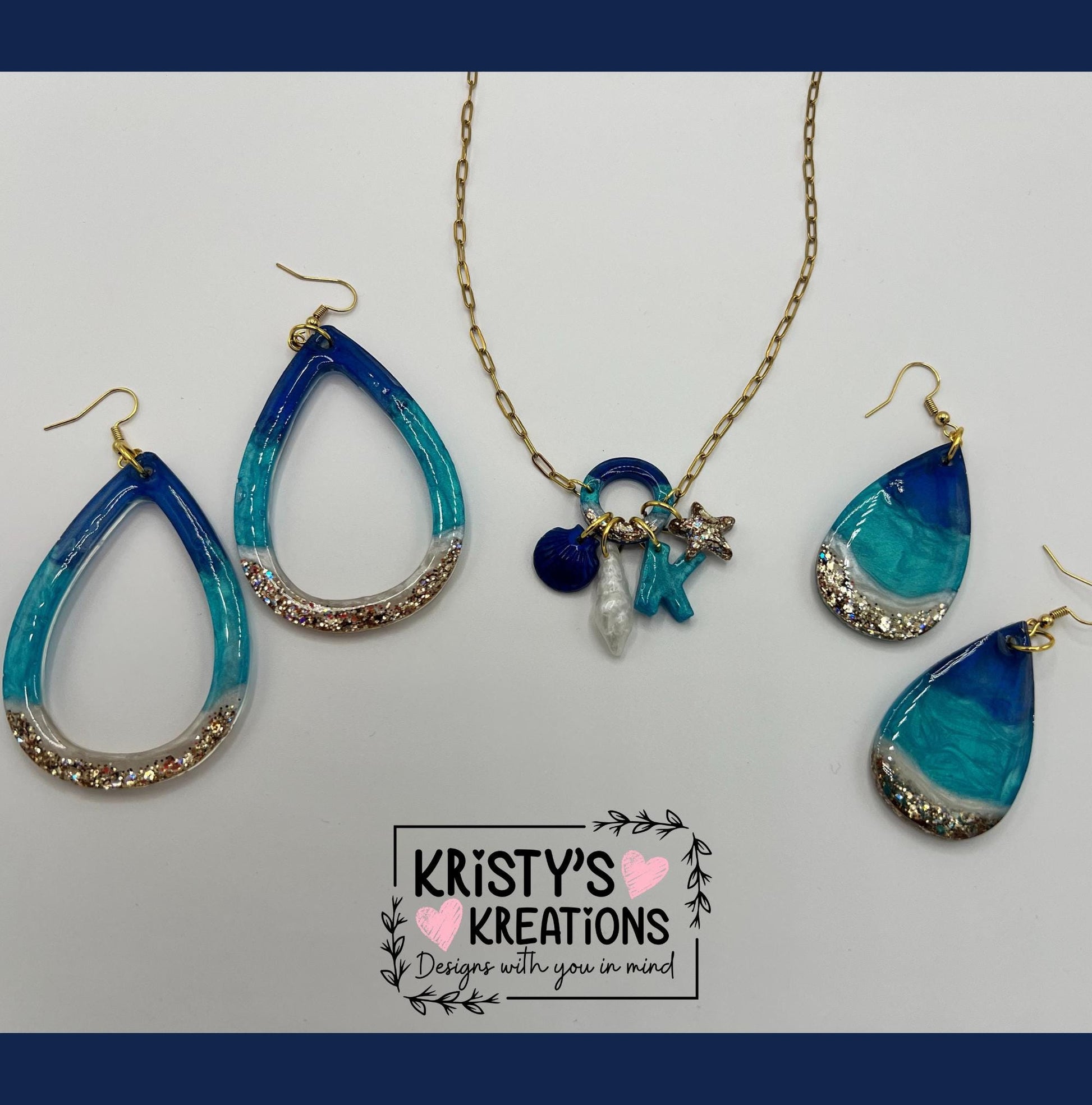 Personalized "Ocean Treasures" Charm Necklace