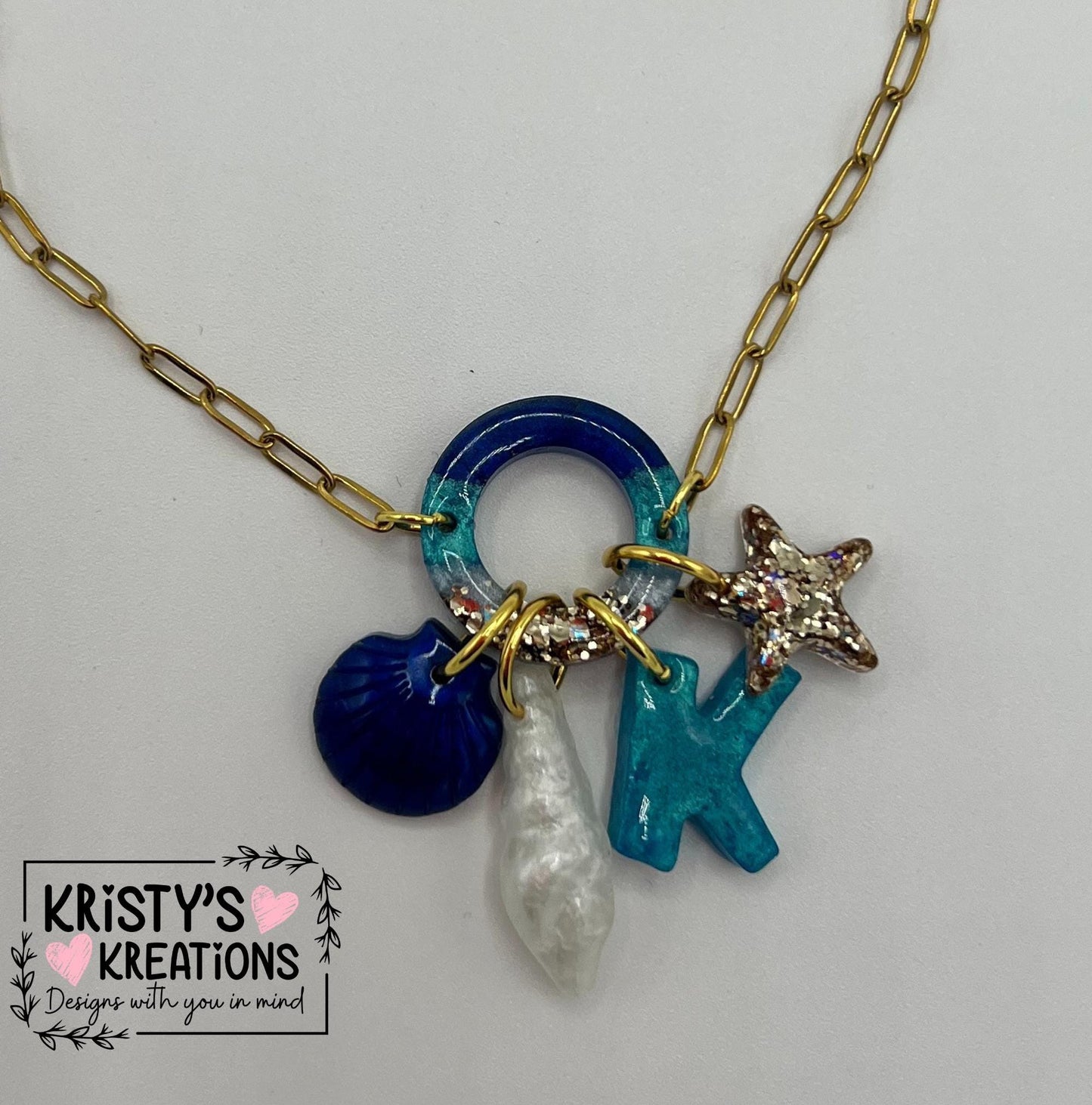 Personalized "Ocean Treasures" Charm Necklace