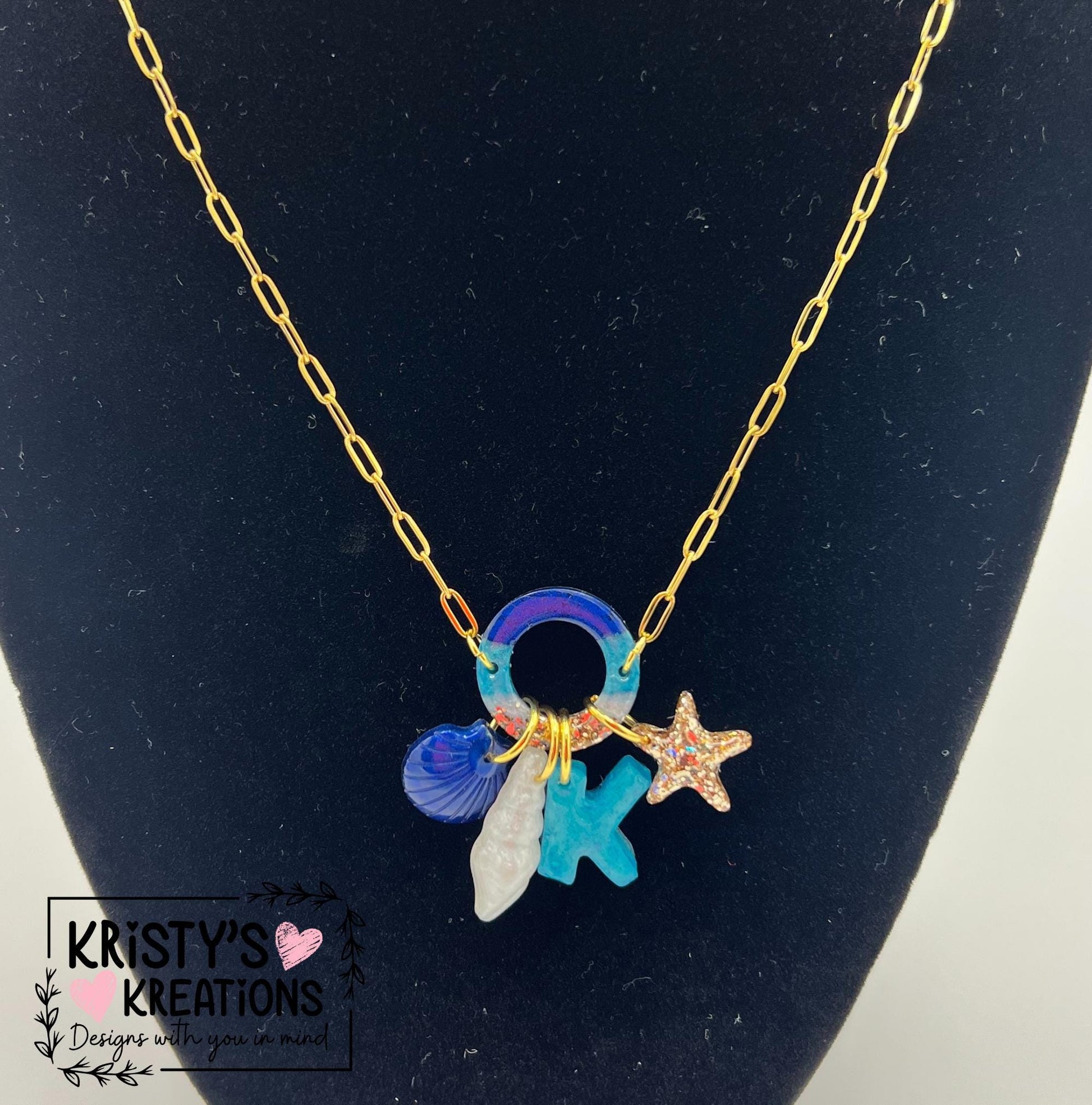 Personalized "Ocean Treasures" Charm Necklace
