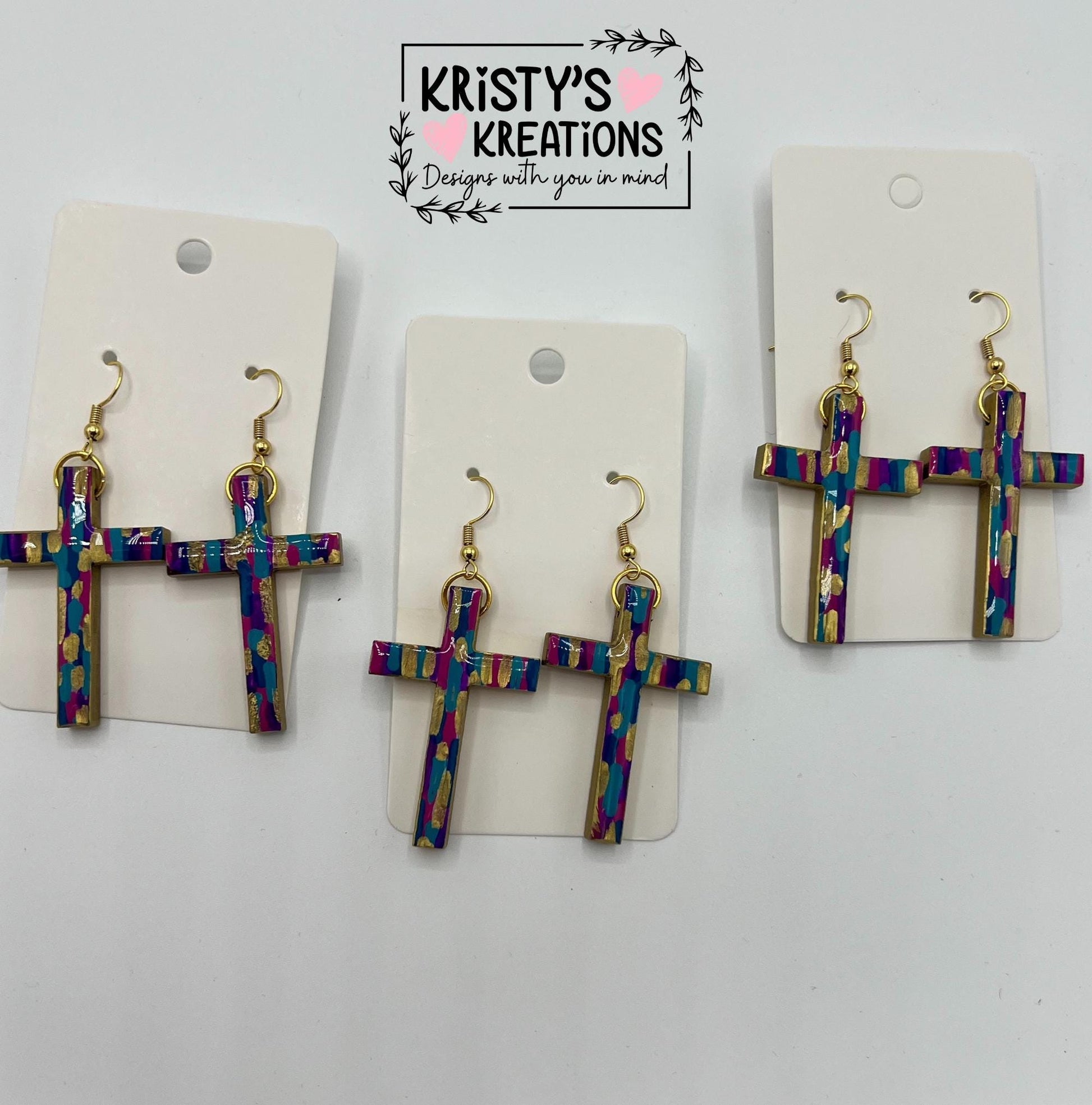 Virtuous Wood Cross Earrings