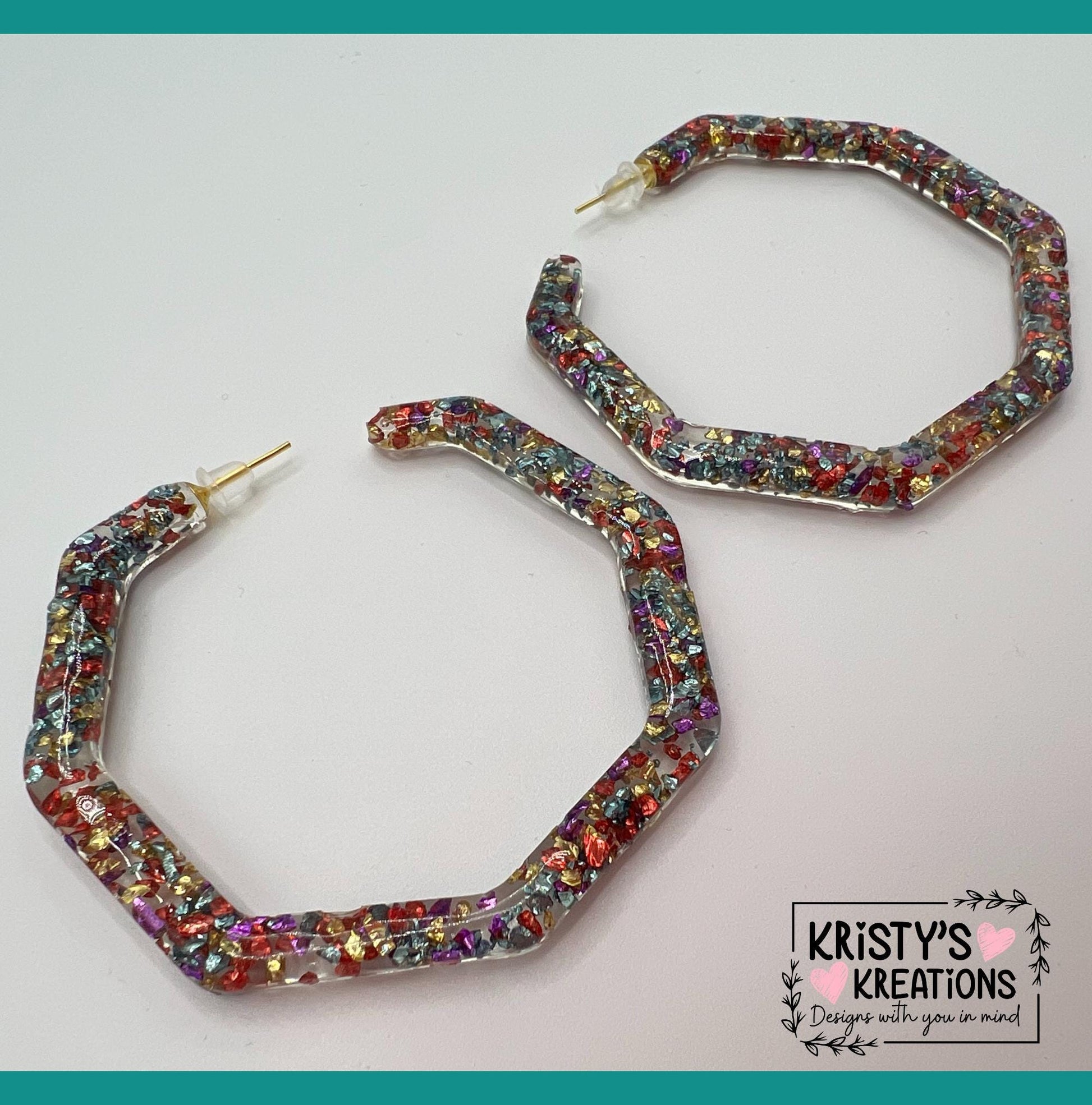 Sea Glass Mia Hoops - Large Hoop Earrings