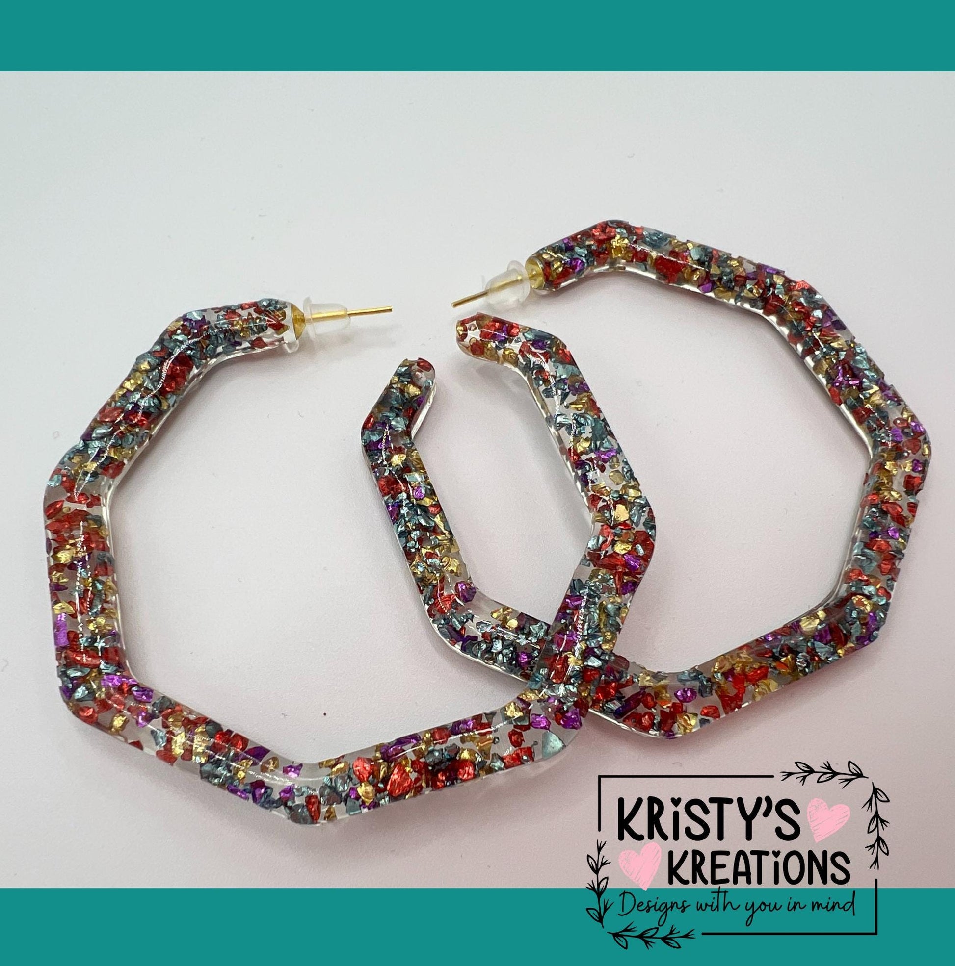 Sea Glass Mia Hoops - Large Hoop Earrings