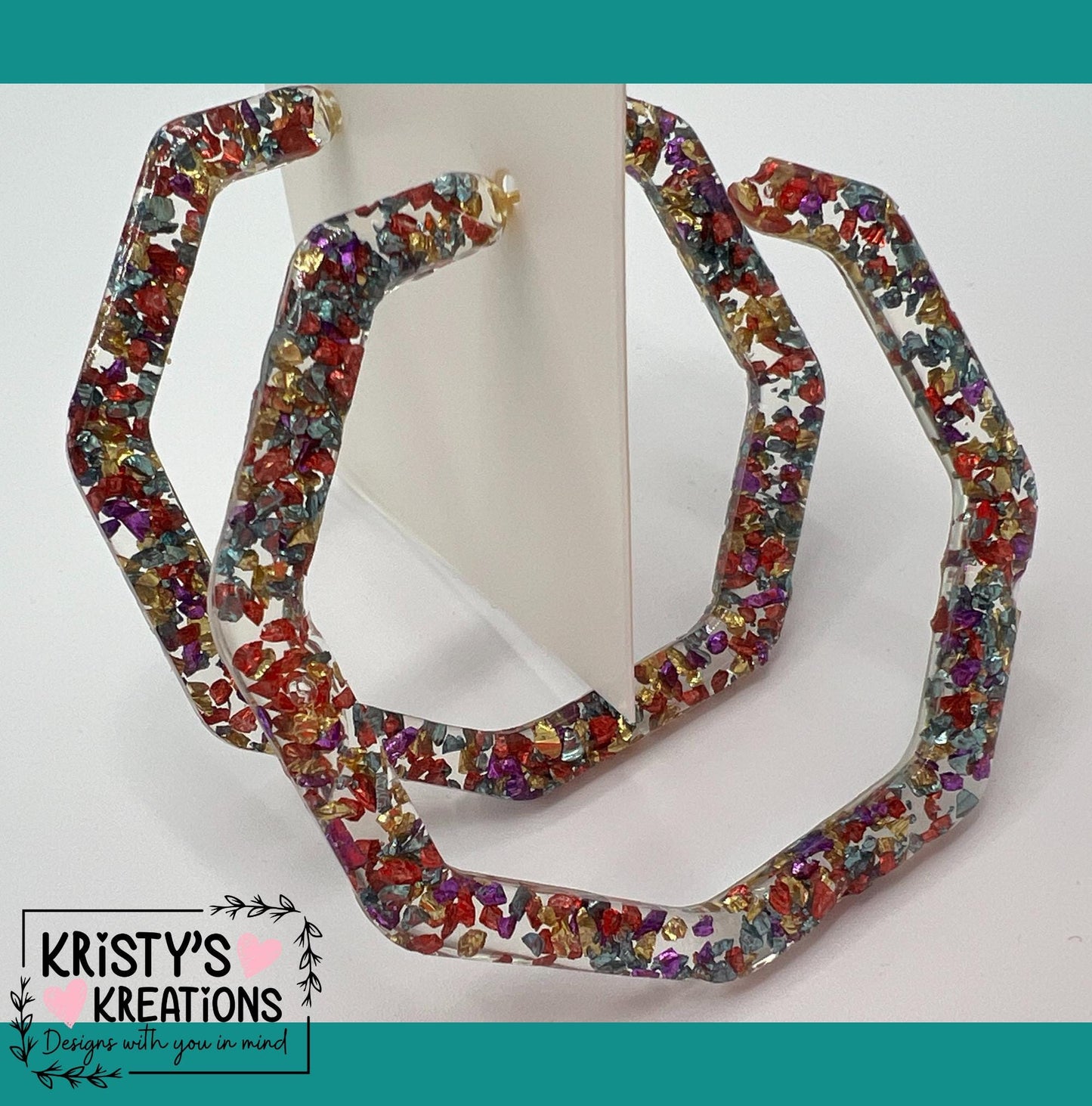 Sea Glass Mia Hoops - Large Hoop Earrings