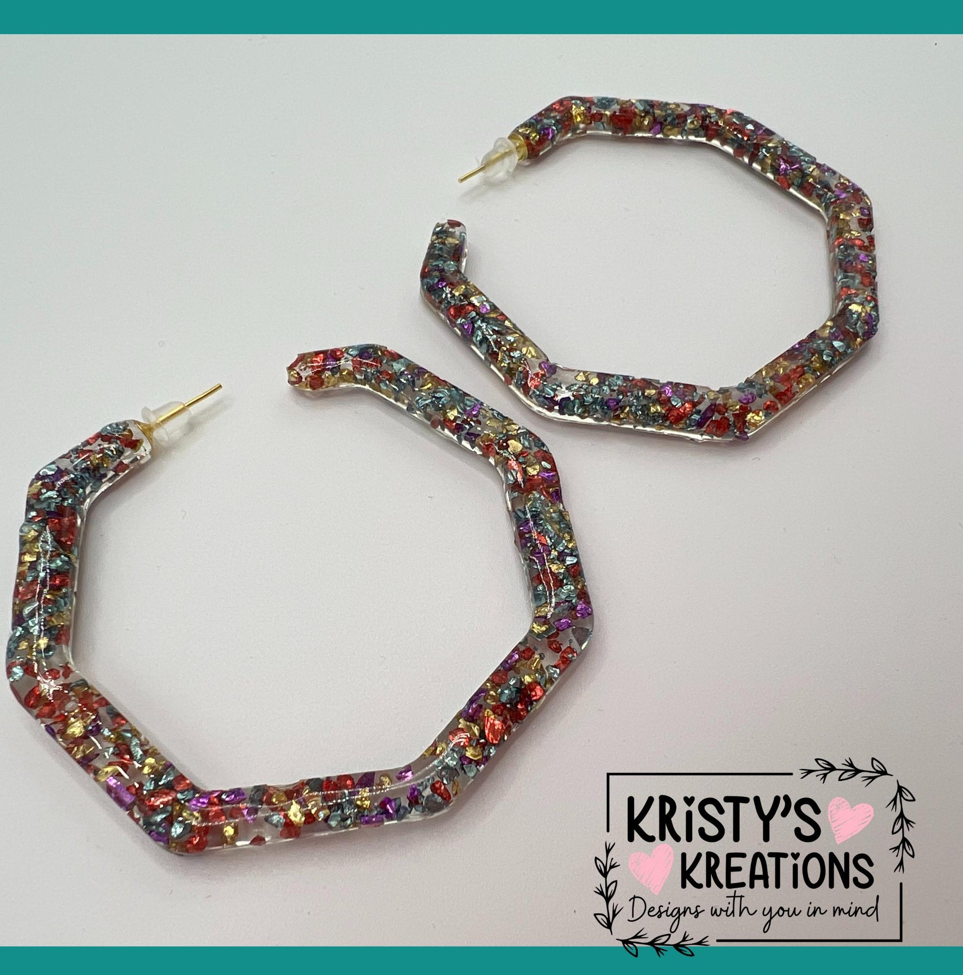 Sea Glass Mia Hoops - Large Hoop Earrings