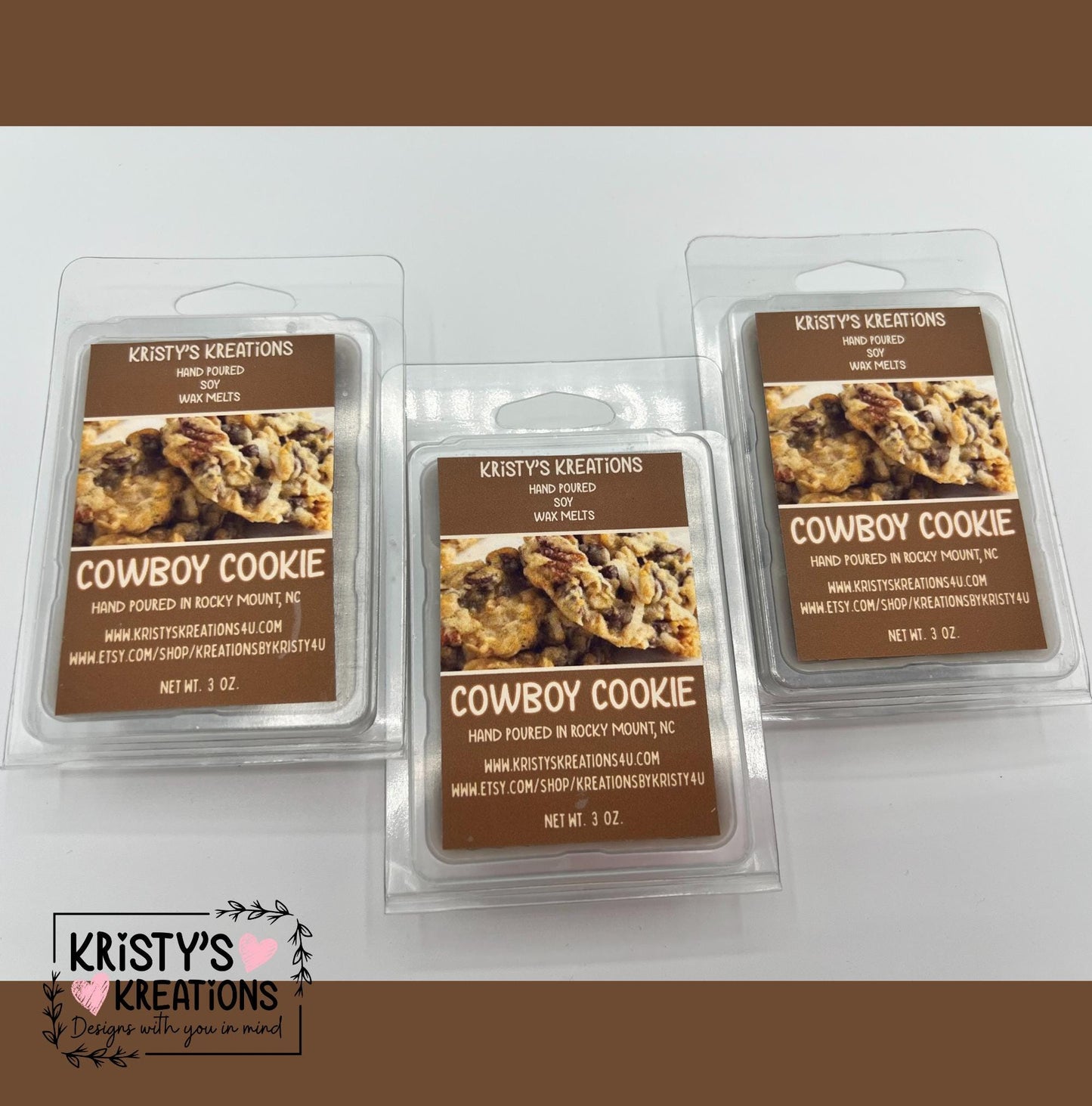Cowboy Cookie Hand Poured Soy Wax Melt