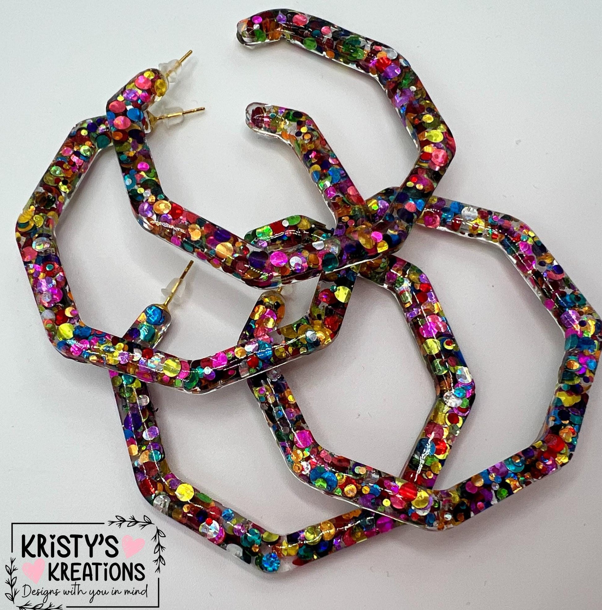SHENANIGANS Mia Hoops -Colorful Hoop Earrings