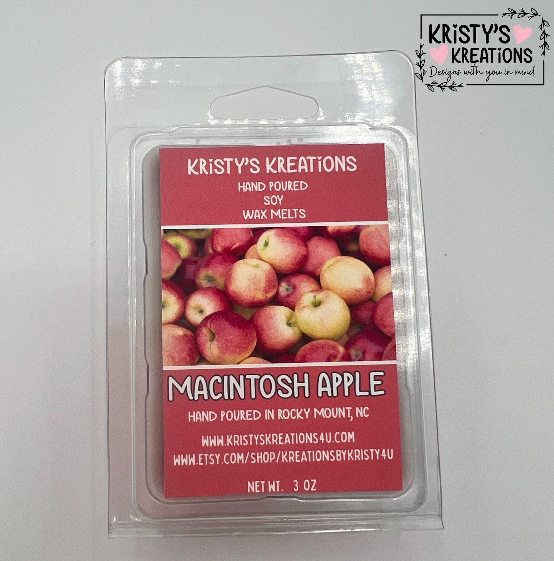 Macintosh Apple Hand Poured Soy Wax Melt