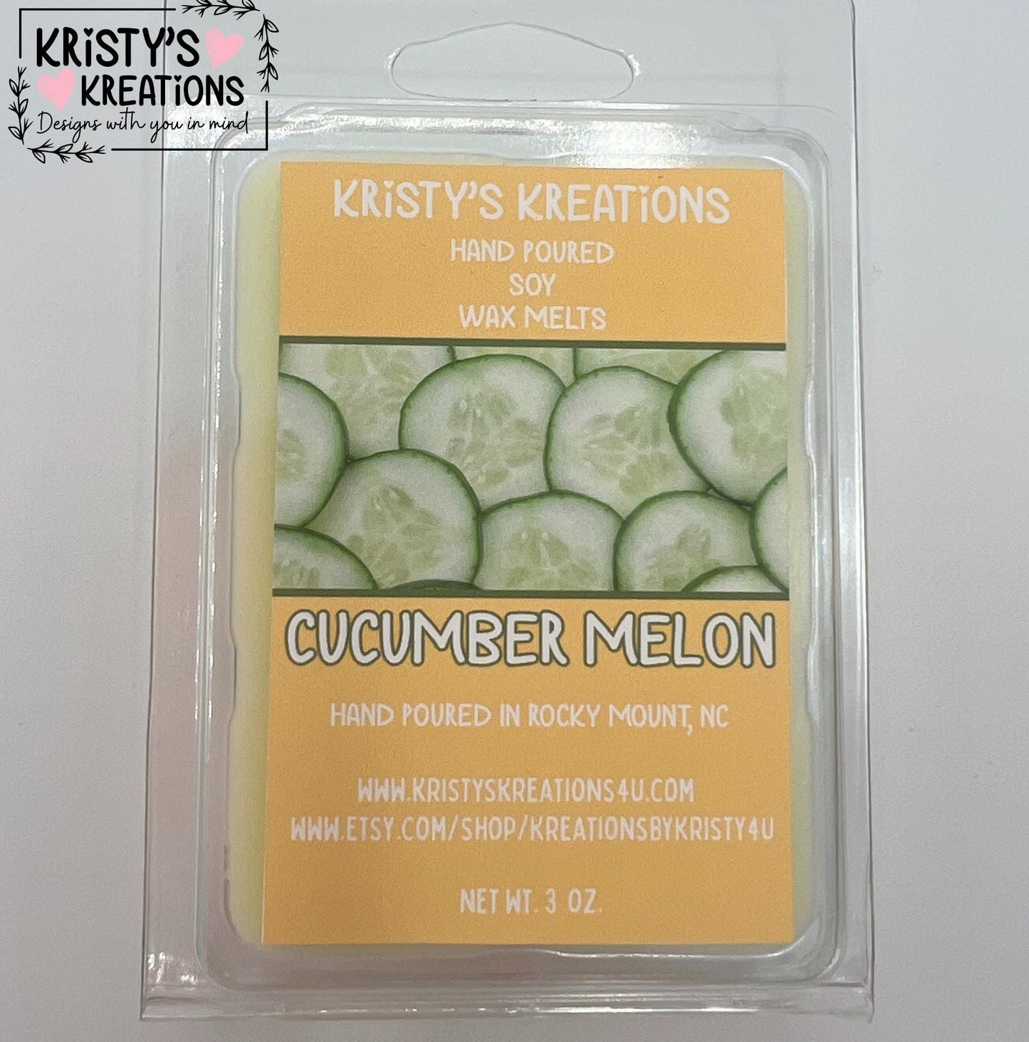 Cucumber Melon Hand Poured Soy Wax Melt