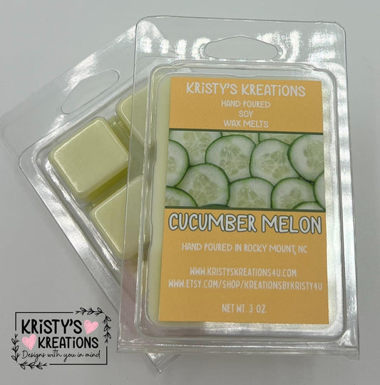 Cucumber Melon Hand Poured Soy Wax Melt