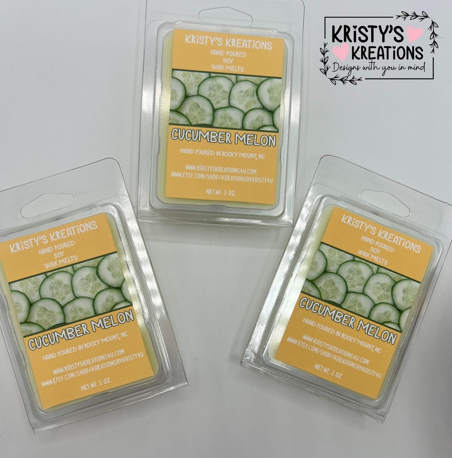 Cucumber Melon Hand Poured Soy Wax Melt