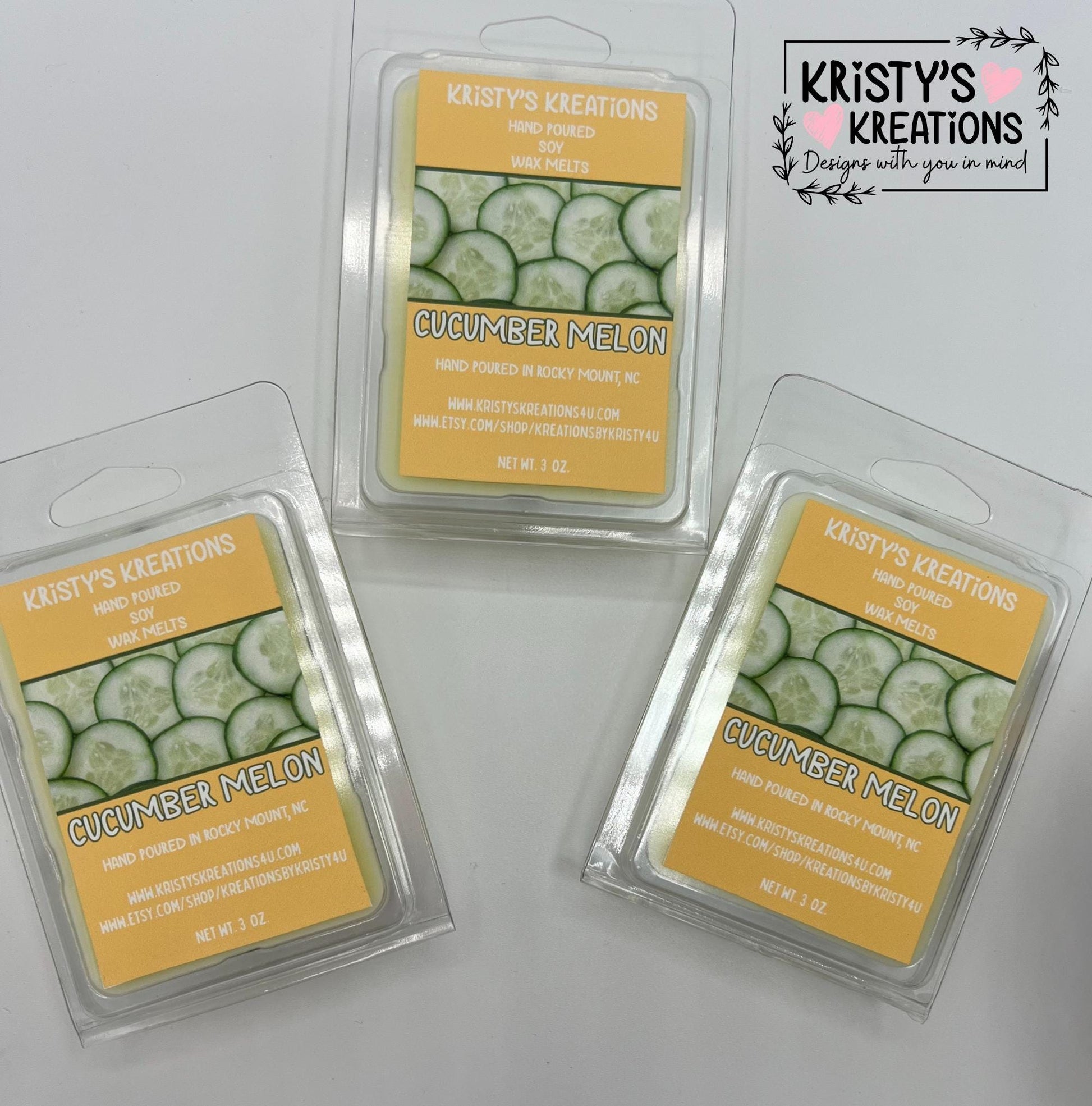 Cucumber Melon Hand Poured Soy Wax Melt