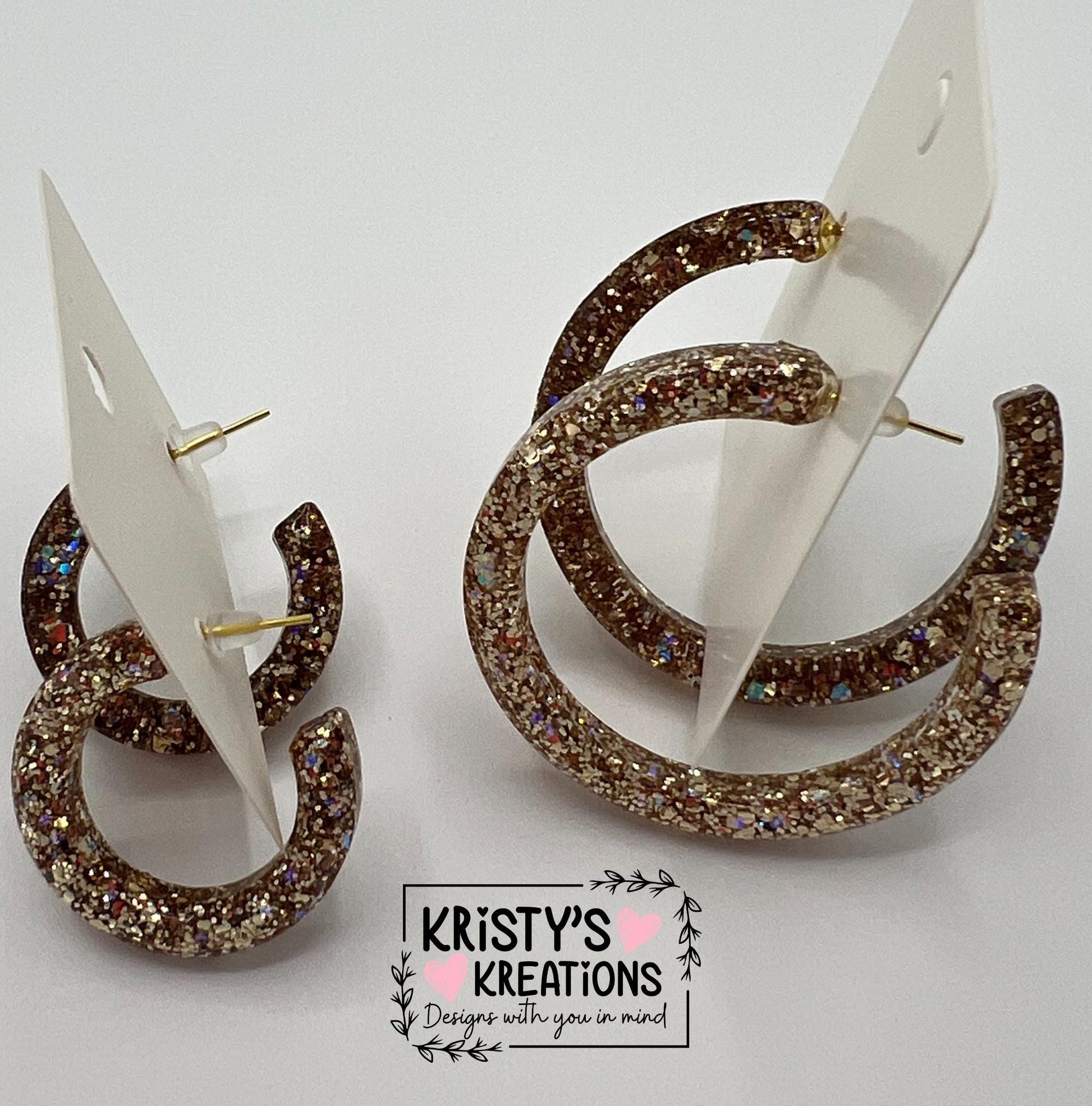 Athena Kaleigh Hoops - Gold Hoop Earrings