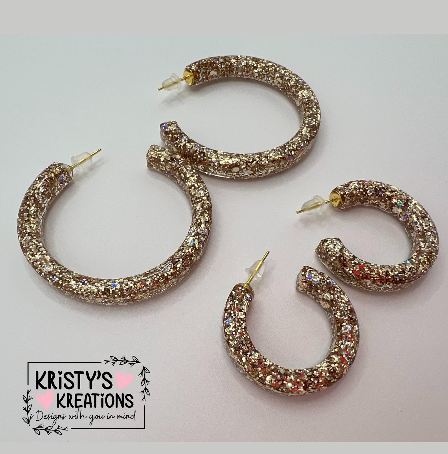 Athena Kaleigh Hoops - Gold Hoop Earrings