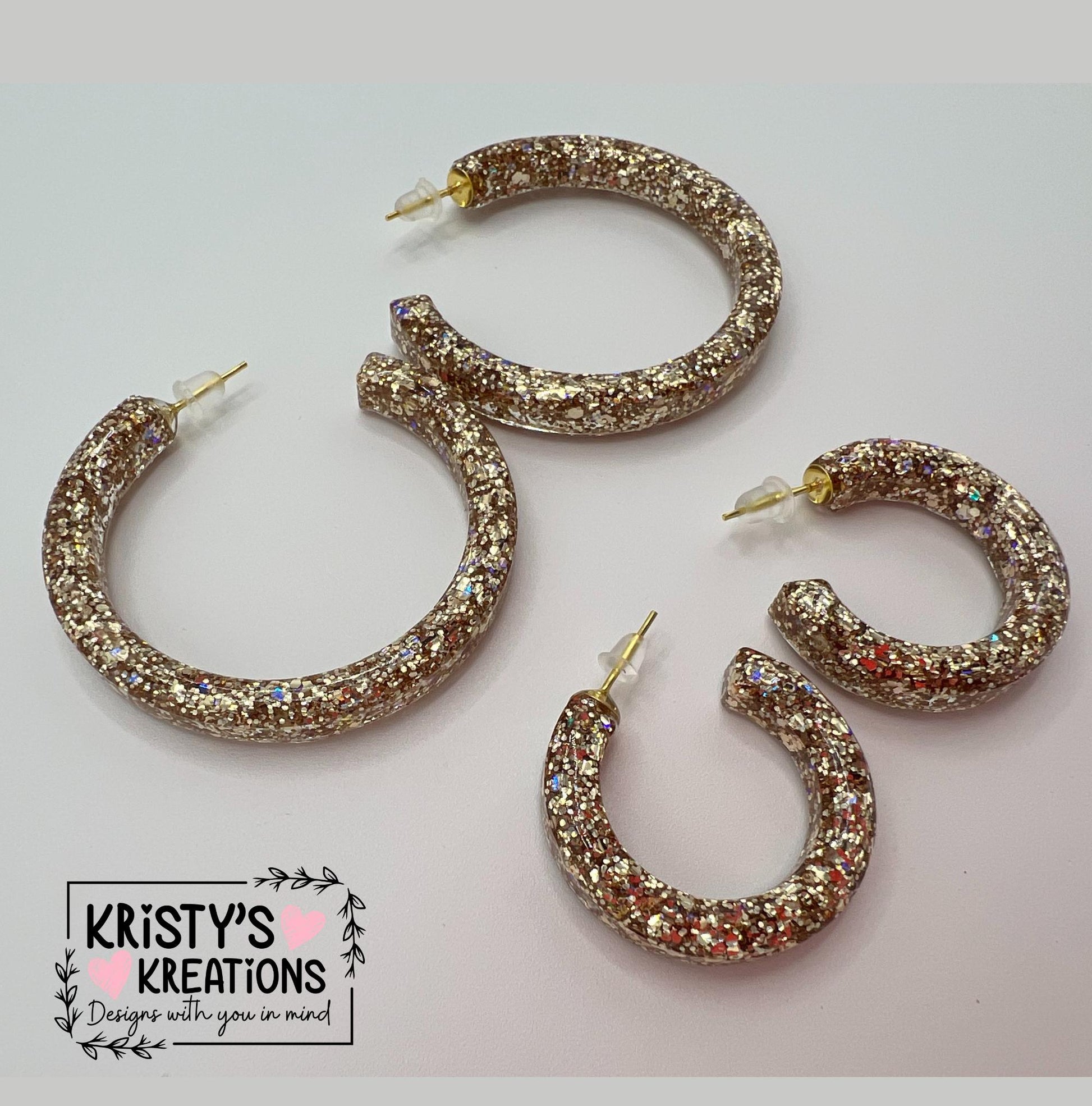 Athena Kaleigh Hoops - Gold Hoop Earrings