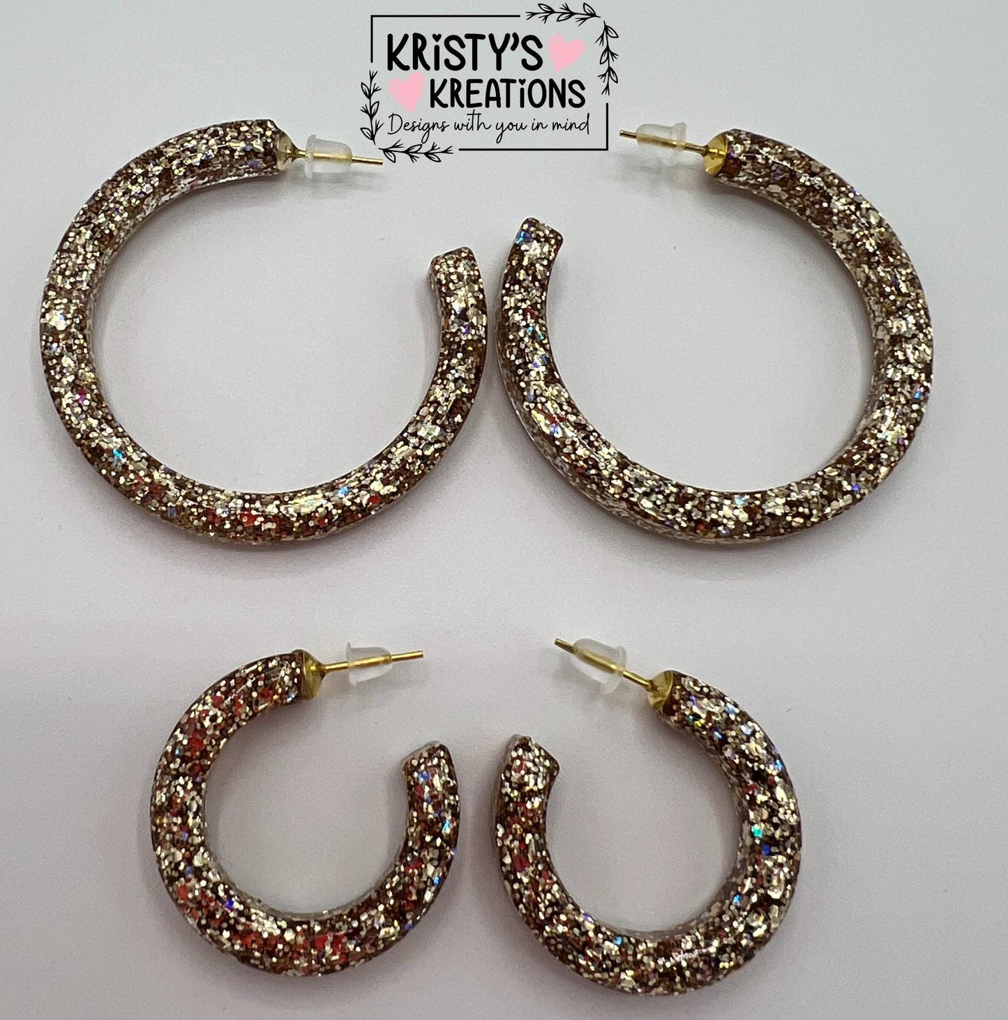 Athena Kaleigh Hoops - Gold Hoop Earrings