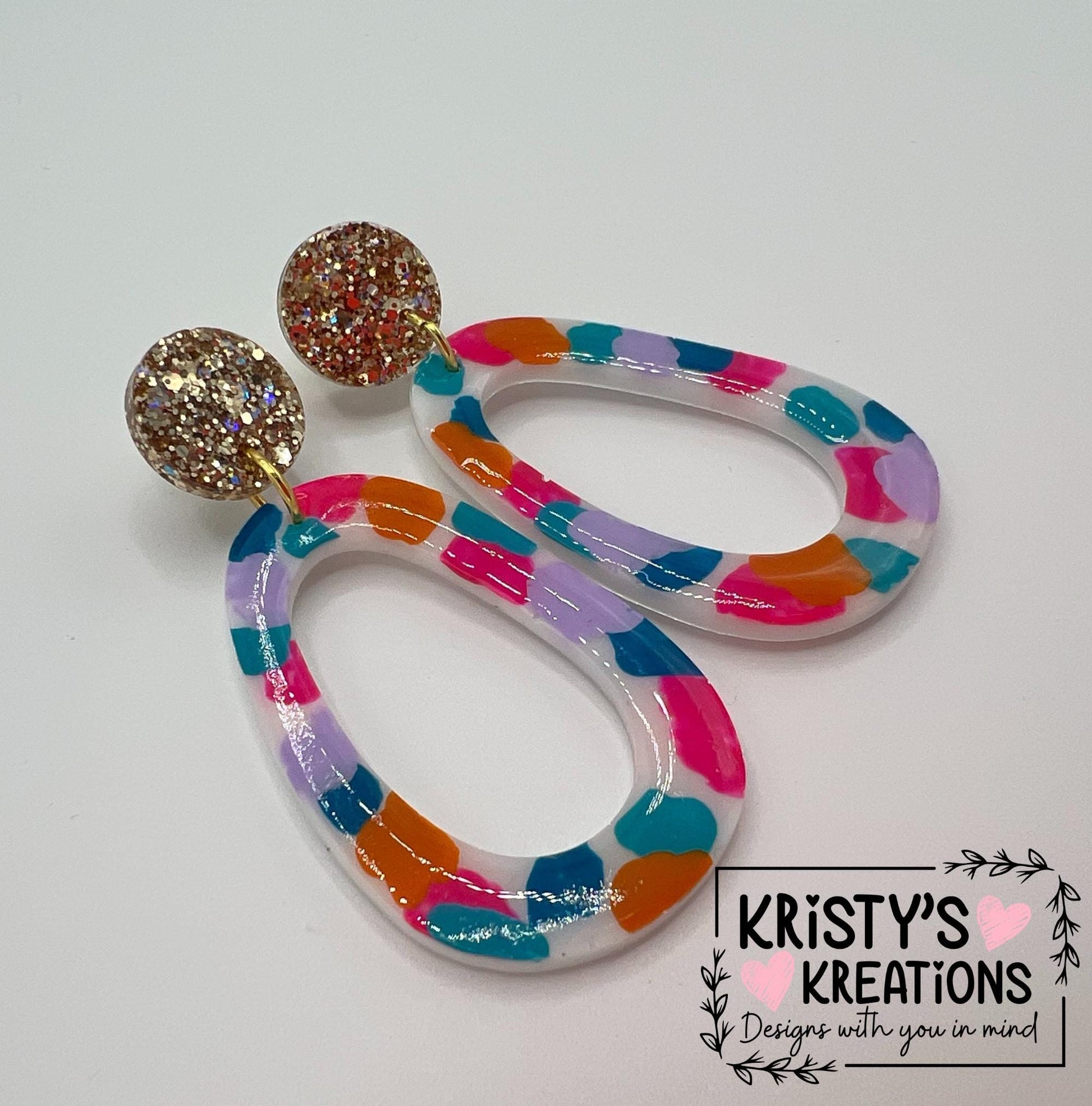 Spring Fling Dangle Earrings - Colorful Earrings