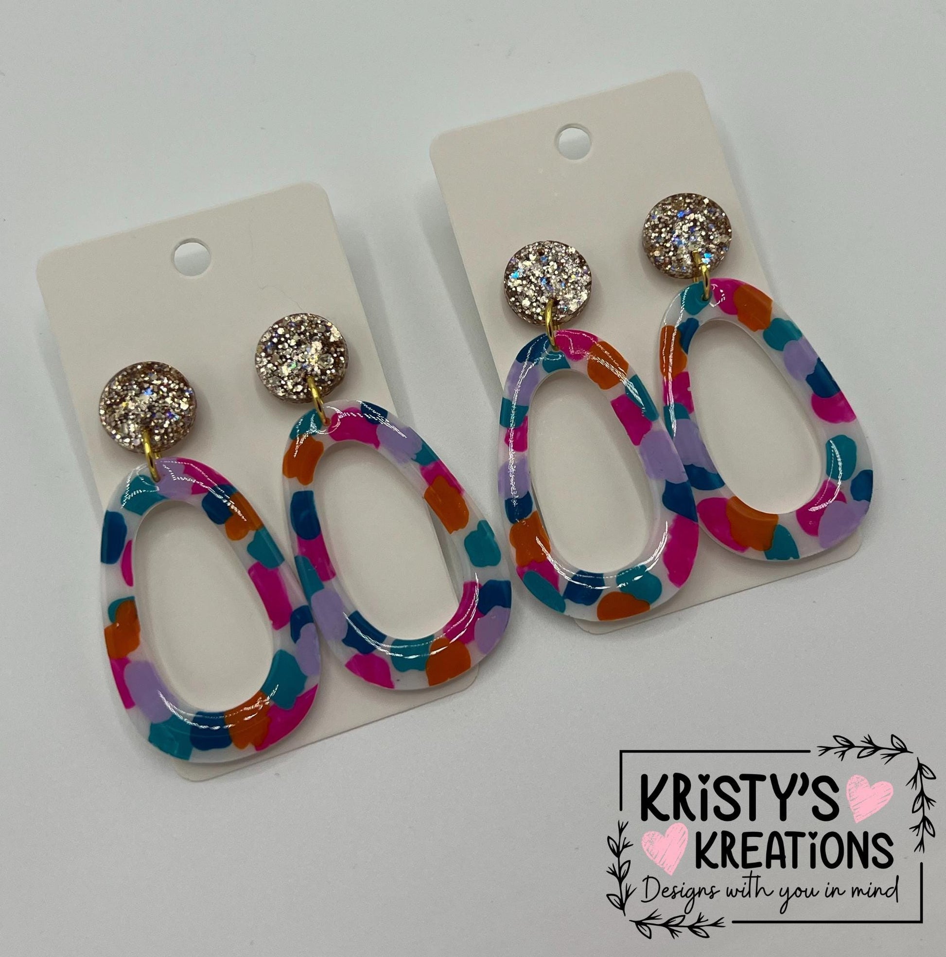 Spring Fling Dangle Earrings - Colorful Earrings