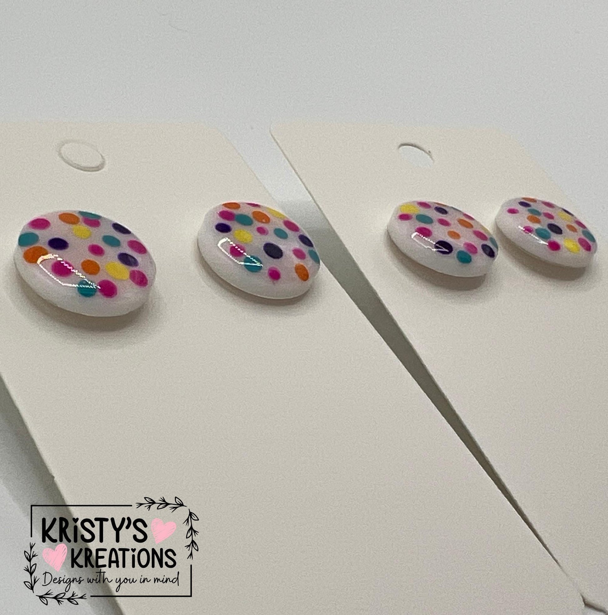 Fun Dot Stud Earrings - Colorful Studs