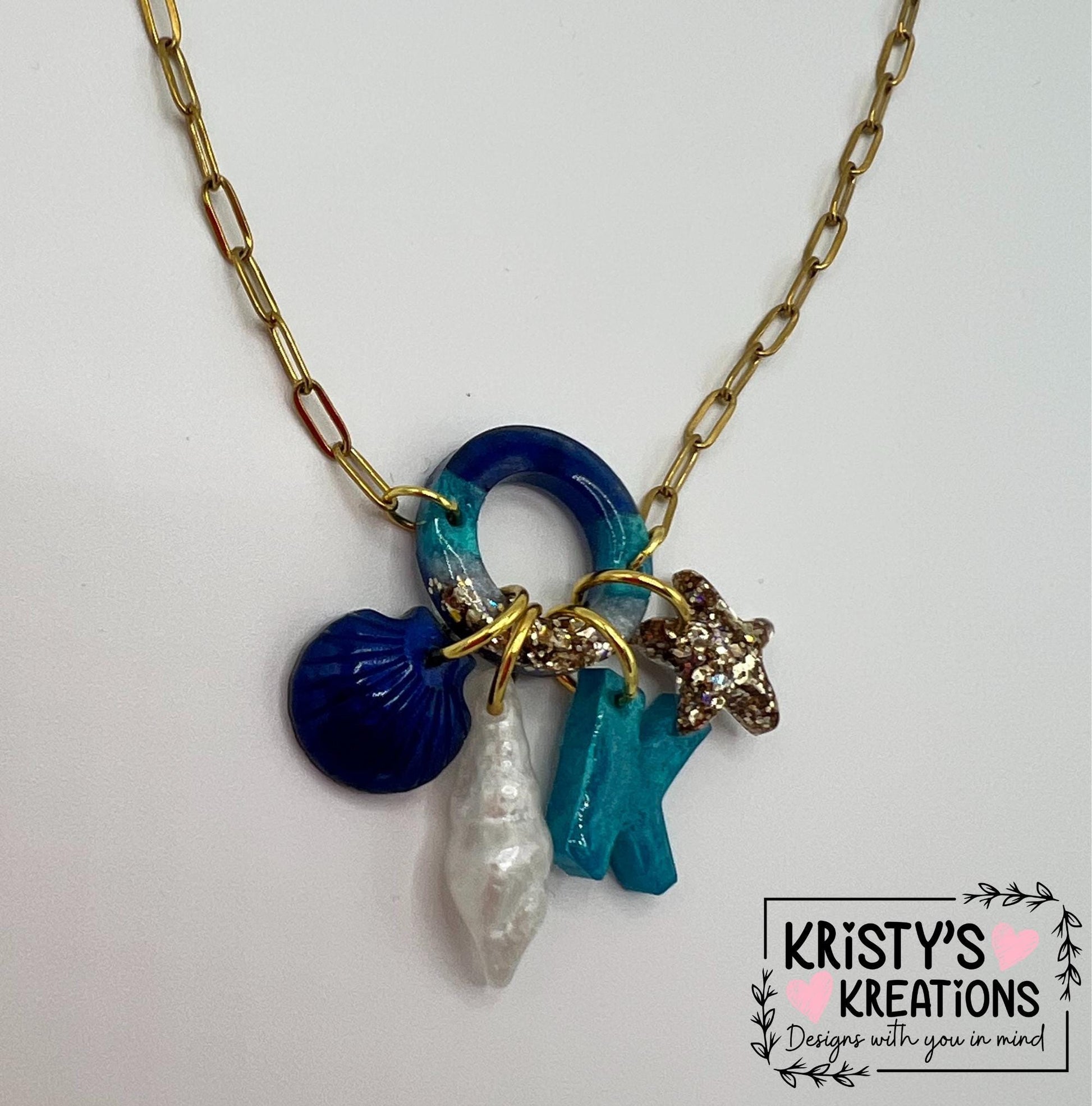Personalized "Ocean Treasures" Charm Necklace