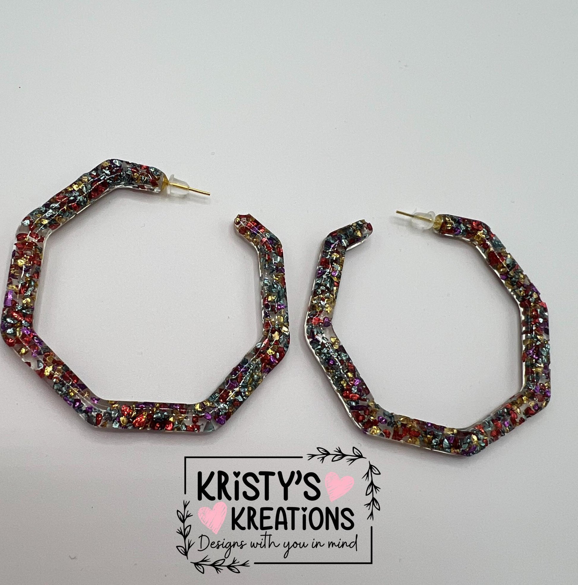 Sea Glass Mia Hoops - Large Hoop Earrings
