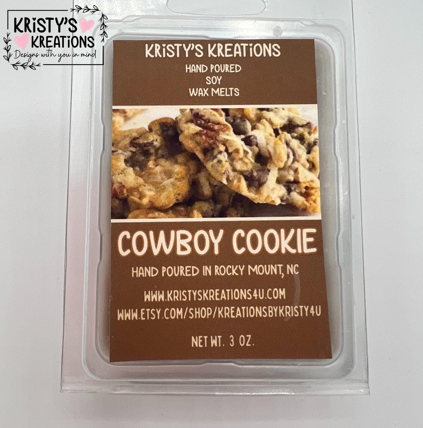Cowboy Cookie Hand Poured Soy Wax Melt