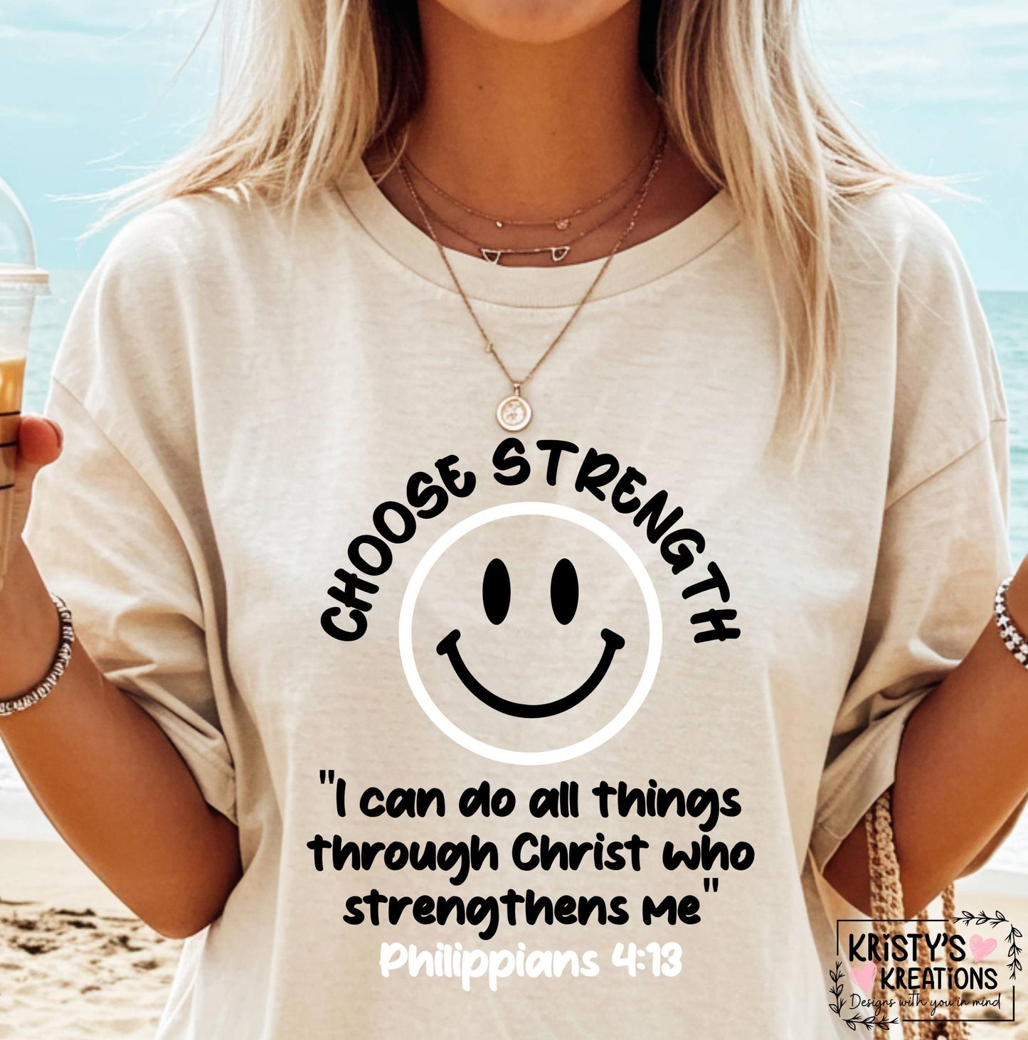 Choose Strength Christian T-Shirt - Comfort Colors Tee