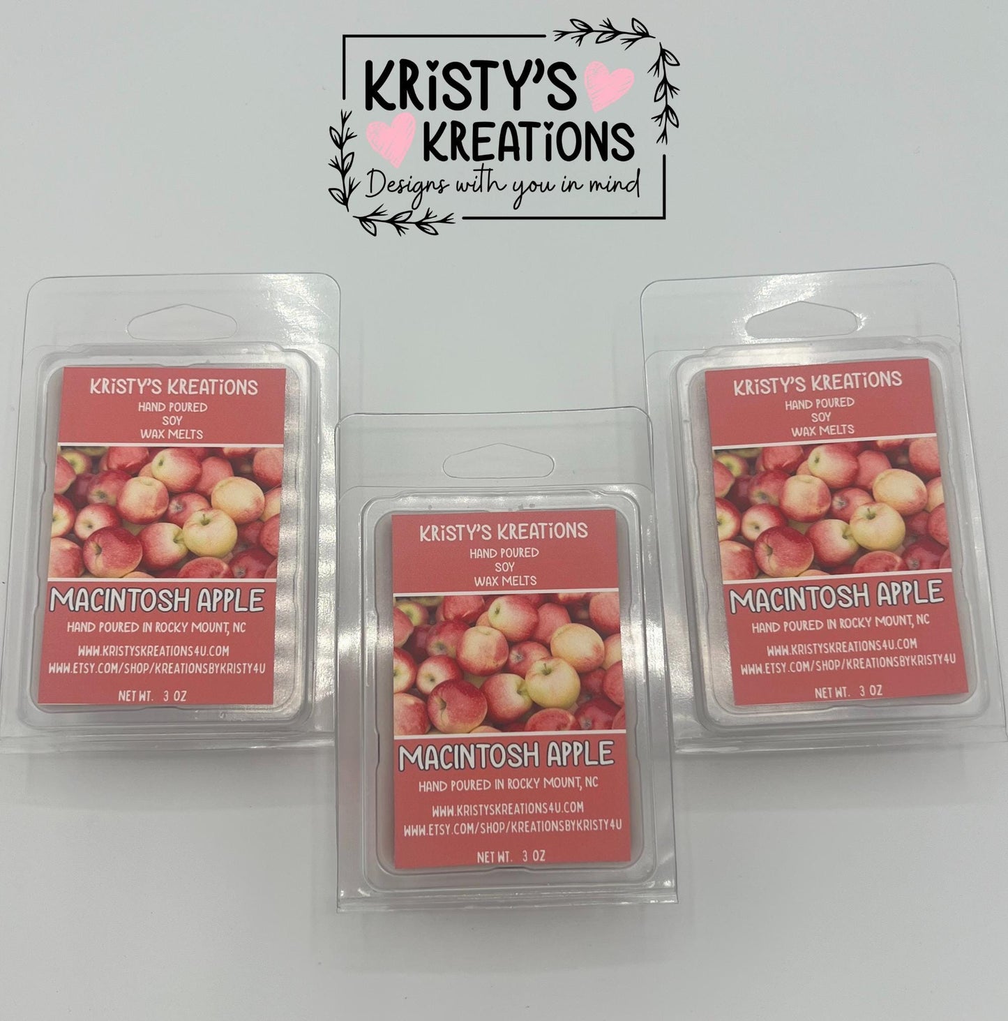 Macintosh Apple Hand Poured Soy Wax Melt