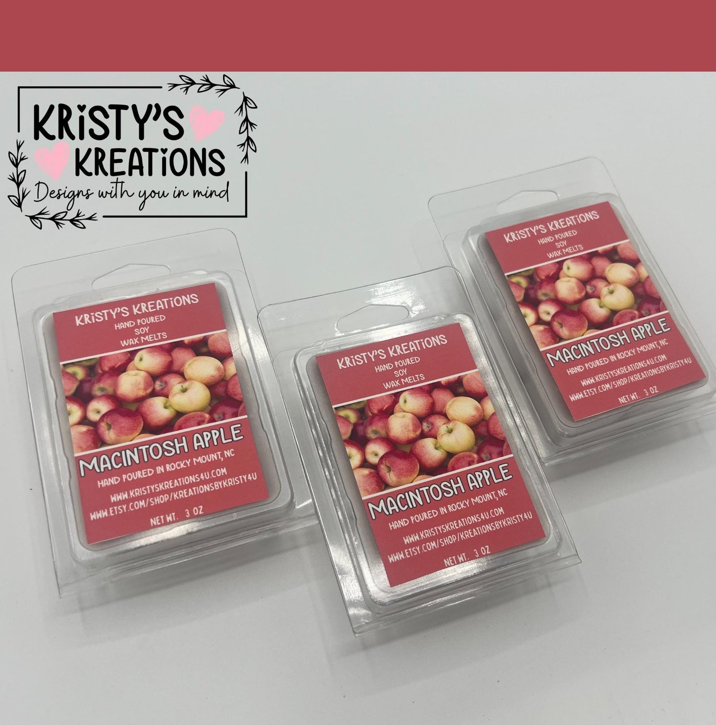 Macintosh Apple Hand Poured Soy Wax Melt