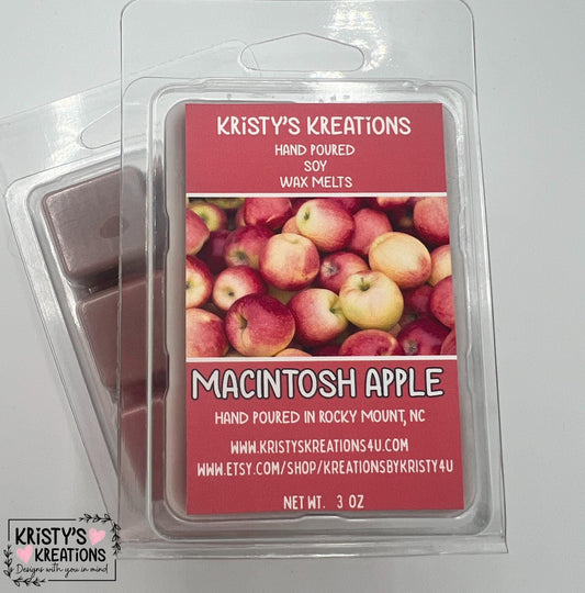 Macintosh Apple Hand Poured Soy Wax Melt