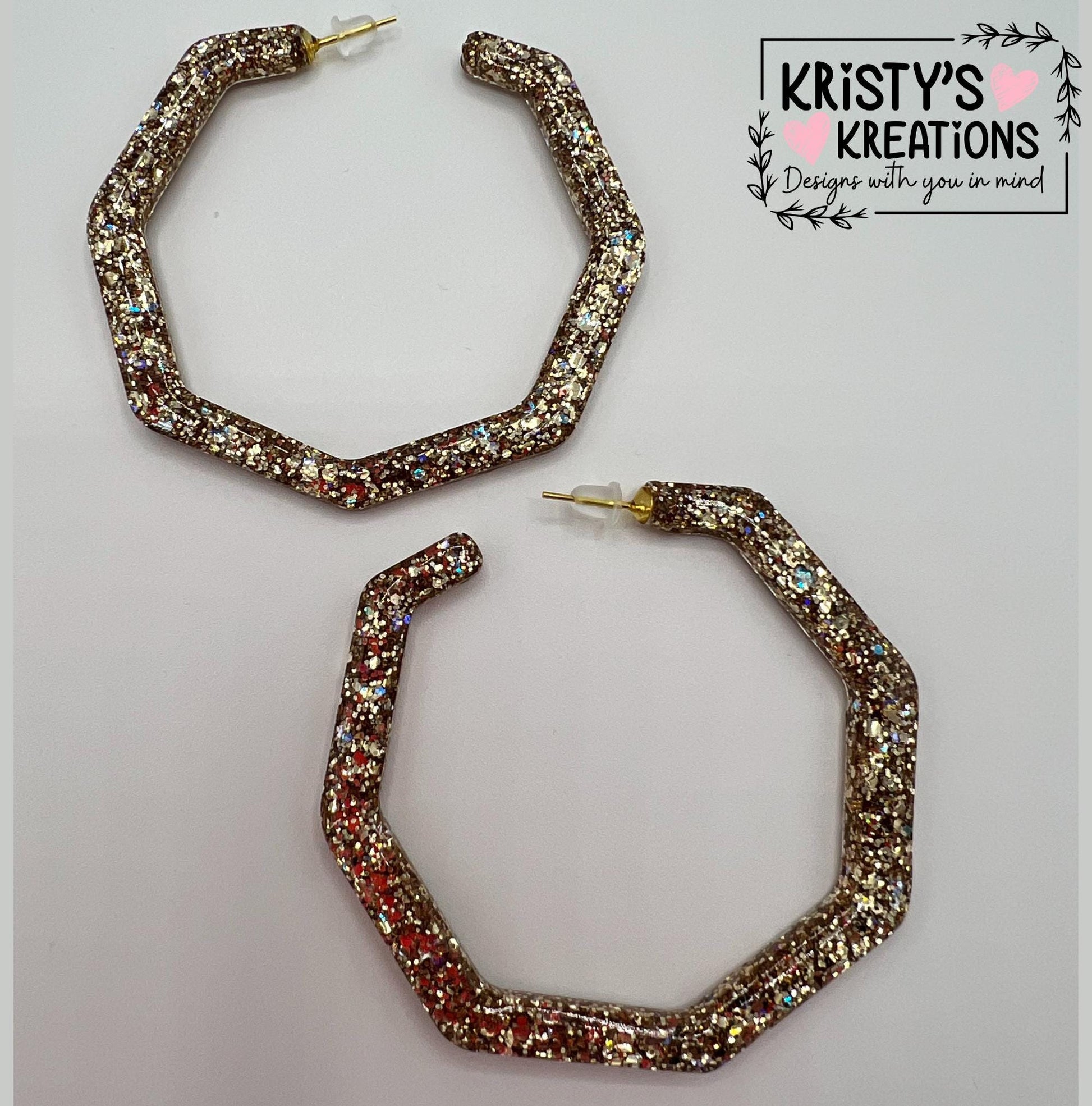 Athena Mia Hoops - Large Hoop Earrings