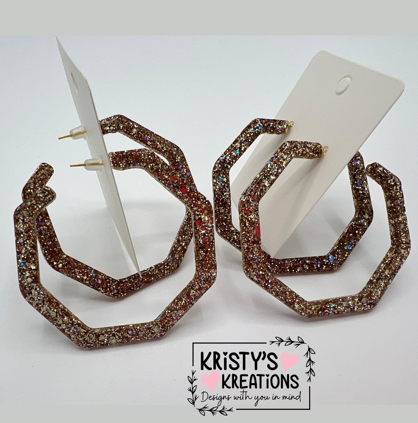 Athena Mia Hoops - Large Hoop Earrings