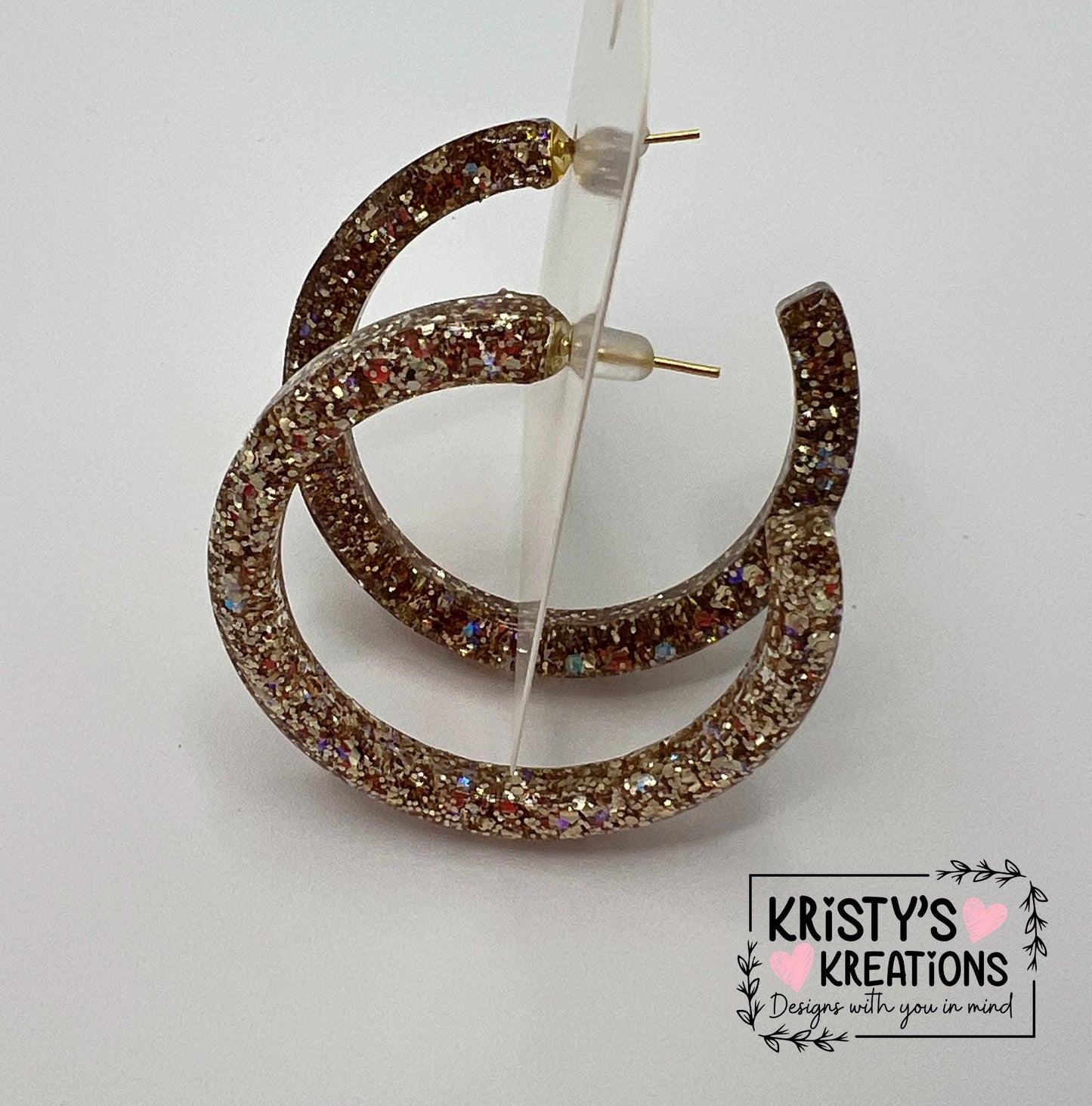 Athena Kaleigh Hoops - Gold Hoop Earrings