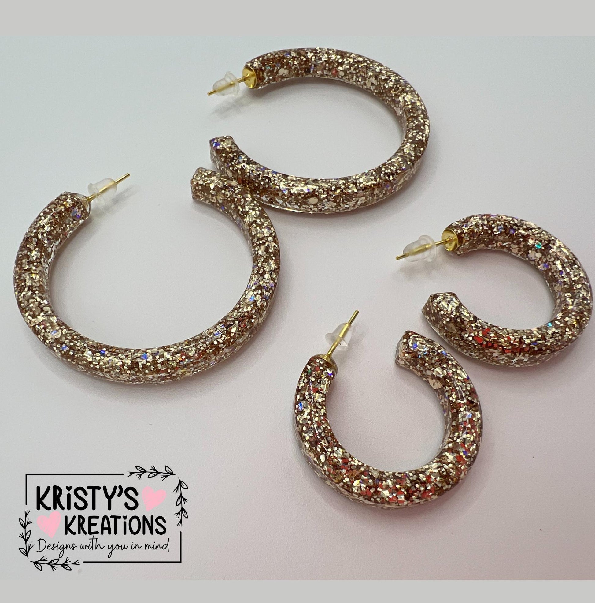 Athena Kaleigh Hoops - Gold Hoop Earrings