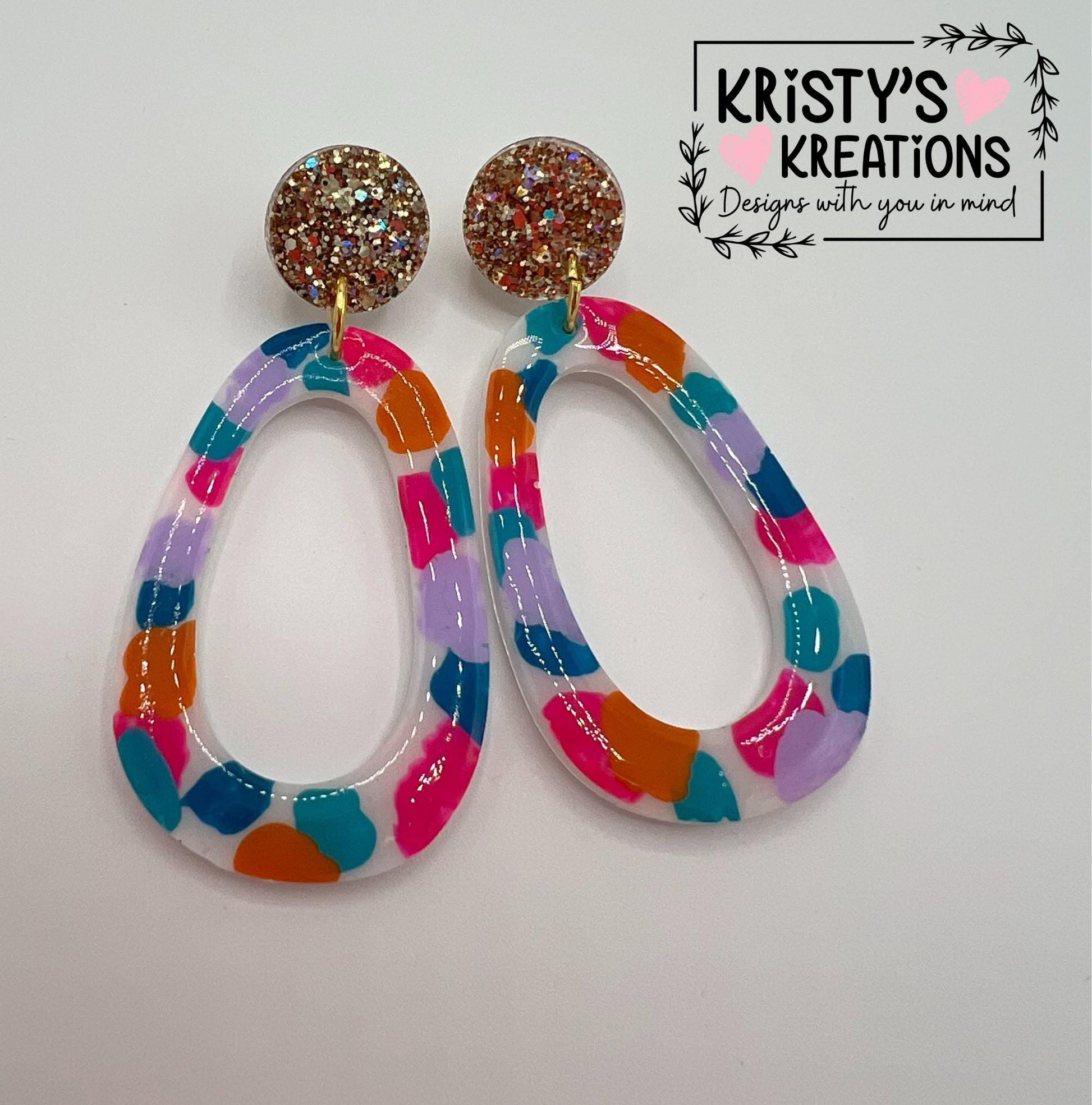Spring Fling Dangle Earrings - Colorful Earrings