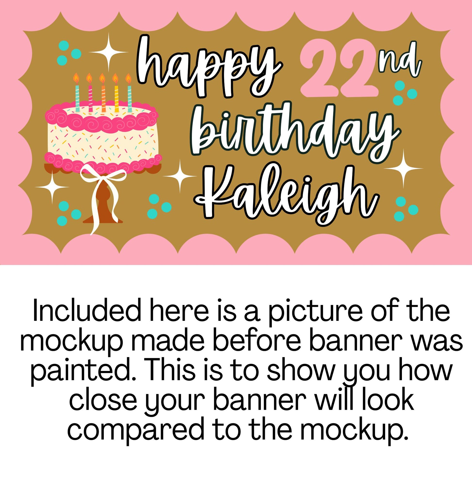 Custom Handpainted Birthday Banner - Personalized Party Decor