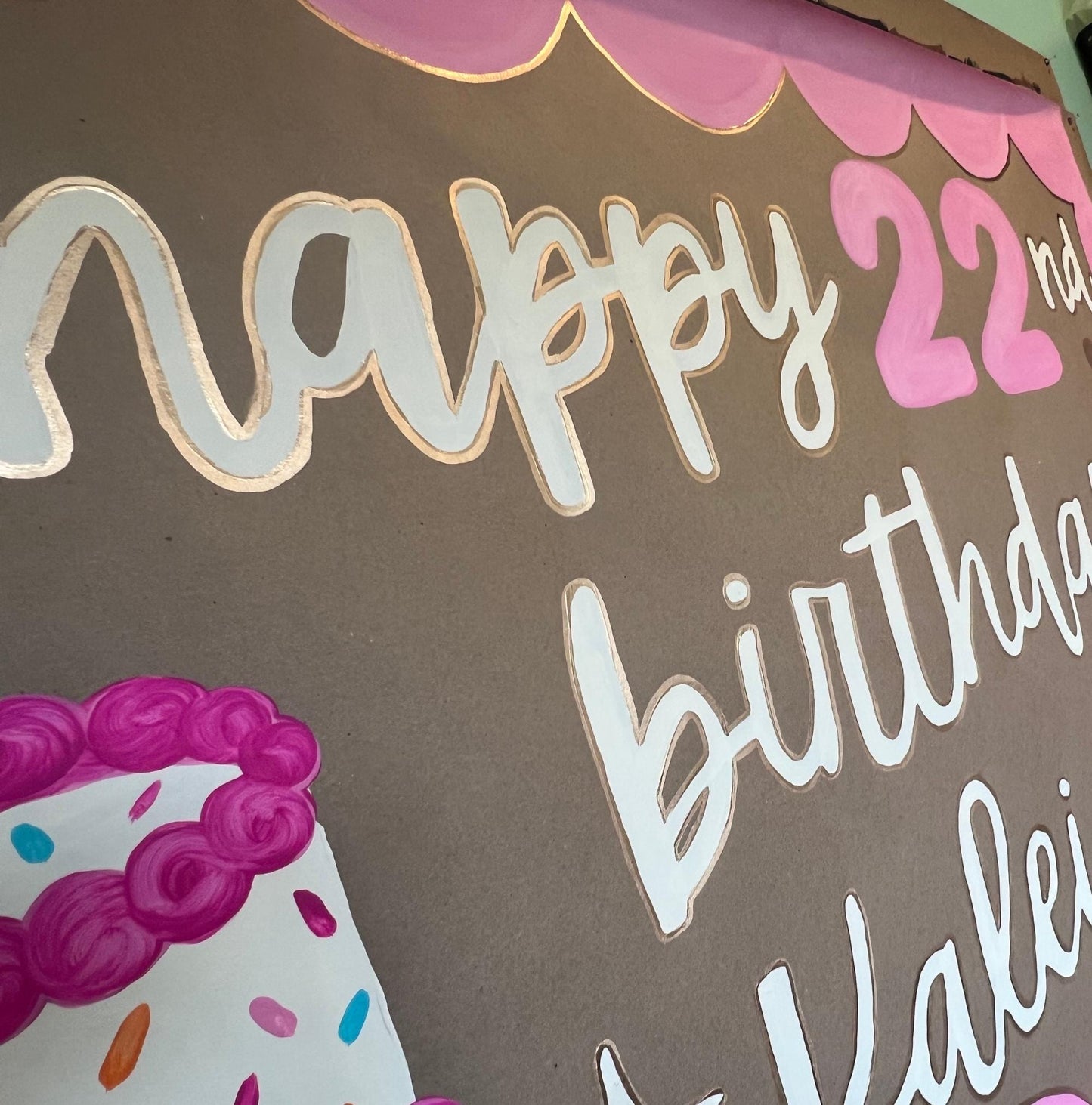 Custom Handpainted Birthday Banner - Personalized Party Decor