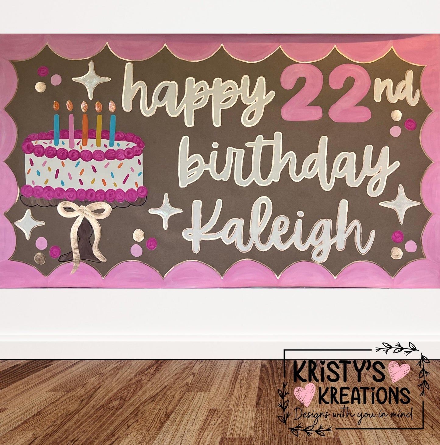 Custom Handpainted Birthday Banner - Personalized Party Decor