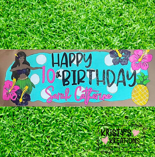 Custom Handpainted Birthday Banner: Personalized Party Decor