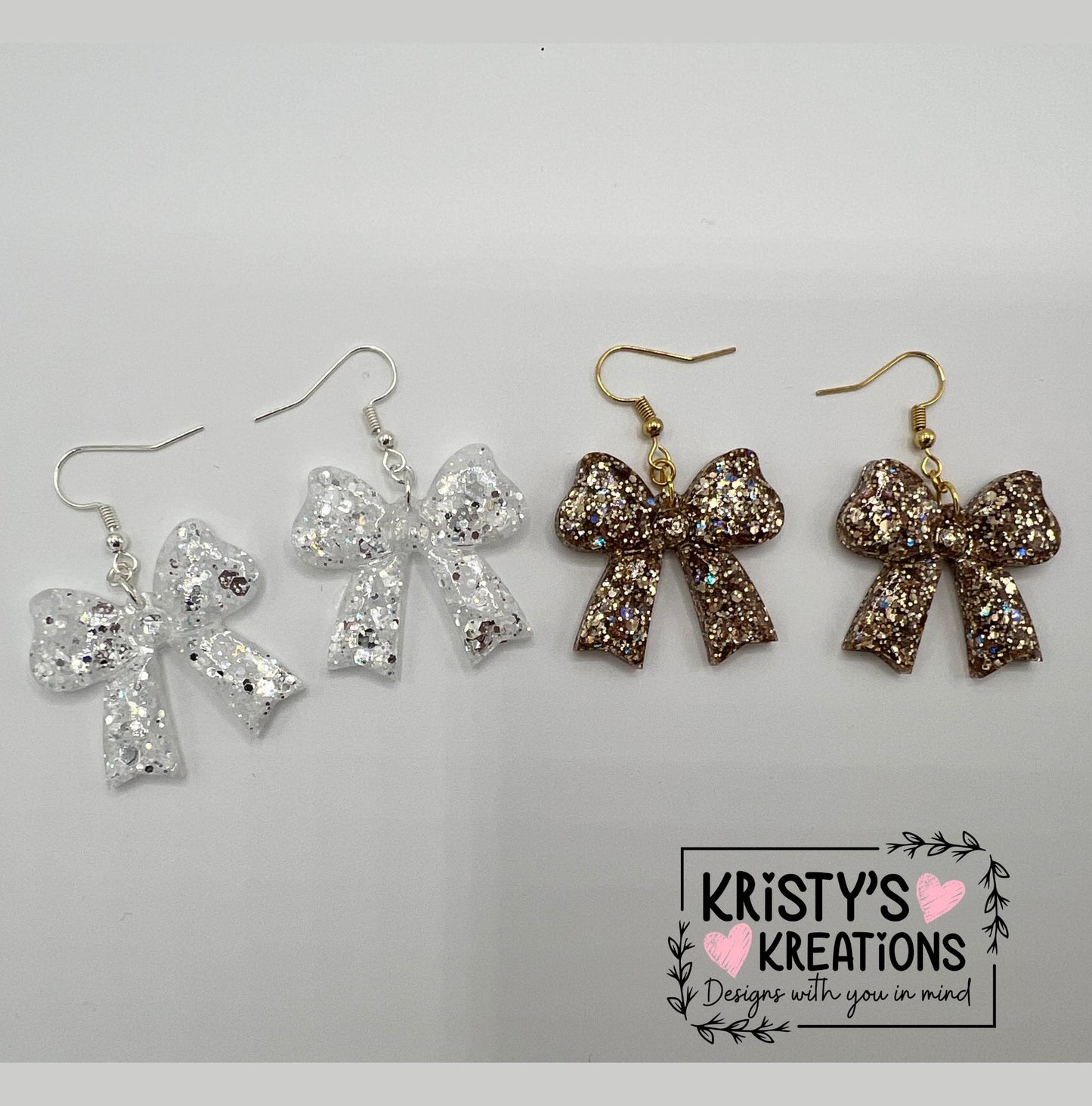 Athena & Diamonds Bow Earrings