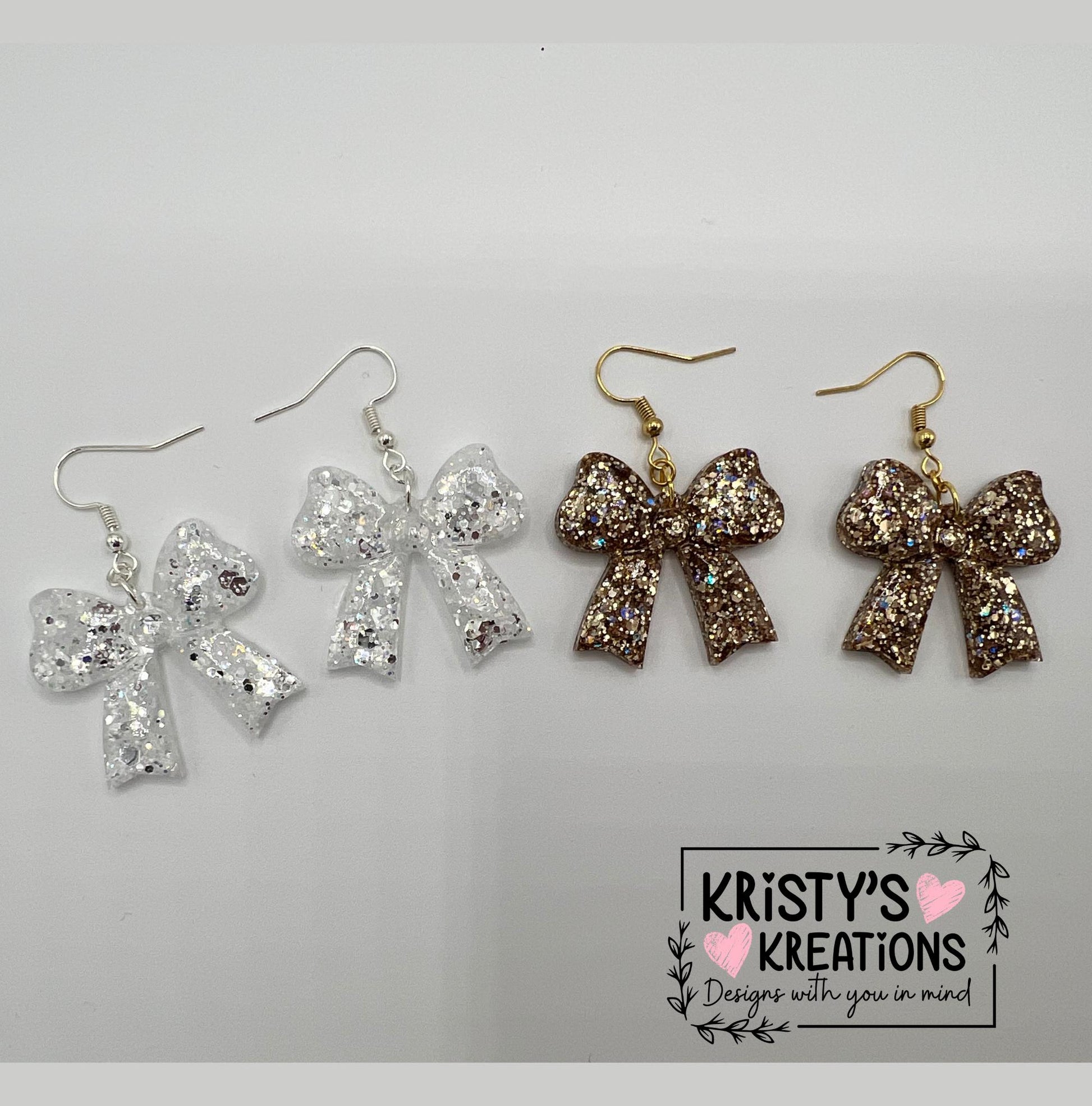 Athena & Diamonds Bow Earrings