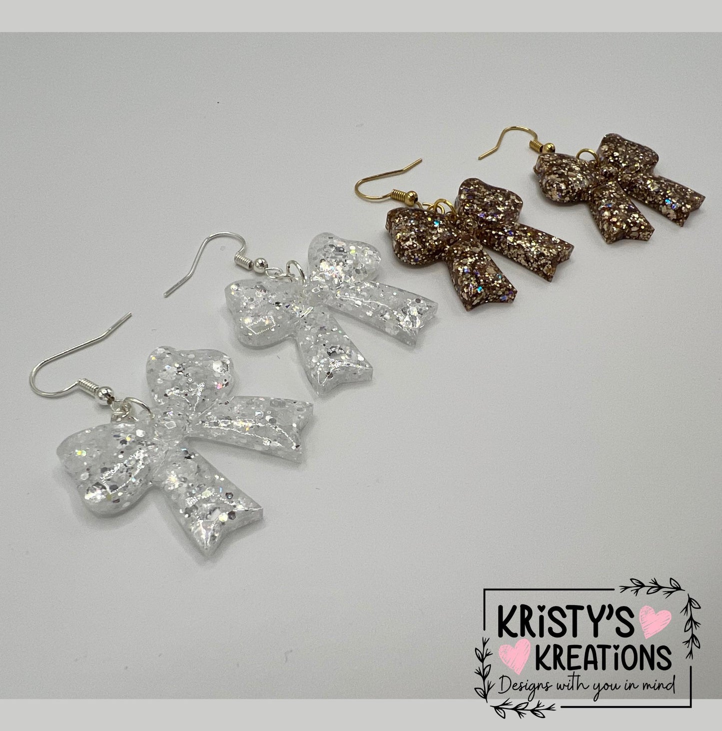 Athena & Diamonds Bow Earrings