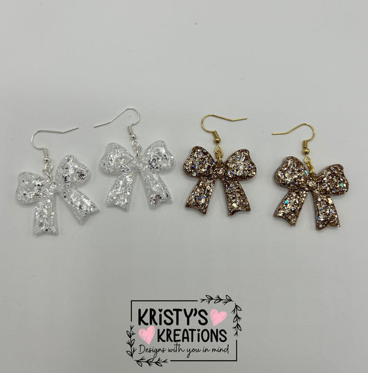 Athena & Diamonds Bow Earrings