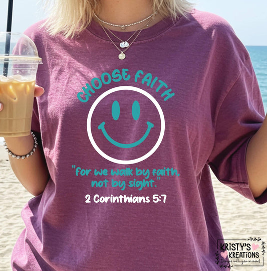 Choose Faith Christian T-Shirt - Comfort Colors Tee