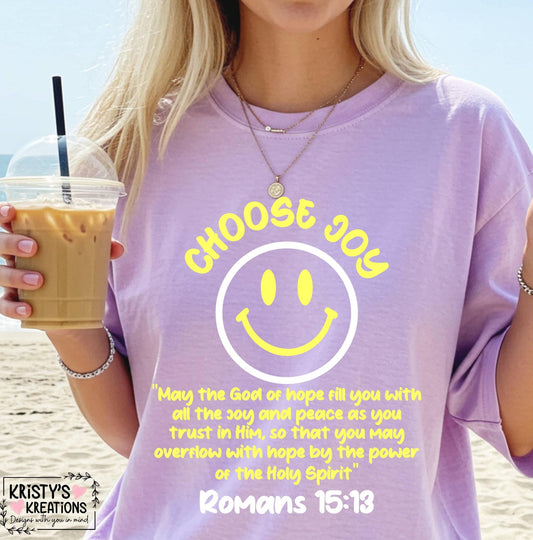Choose Joy Christian T-Shirt - Comfort Colors Tee