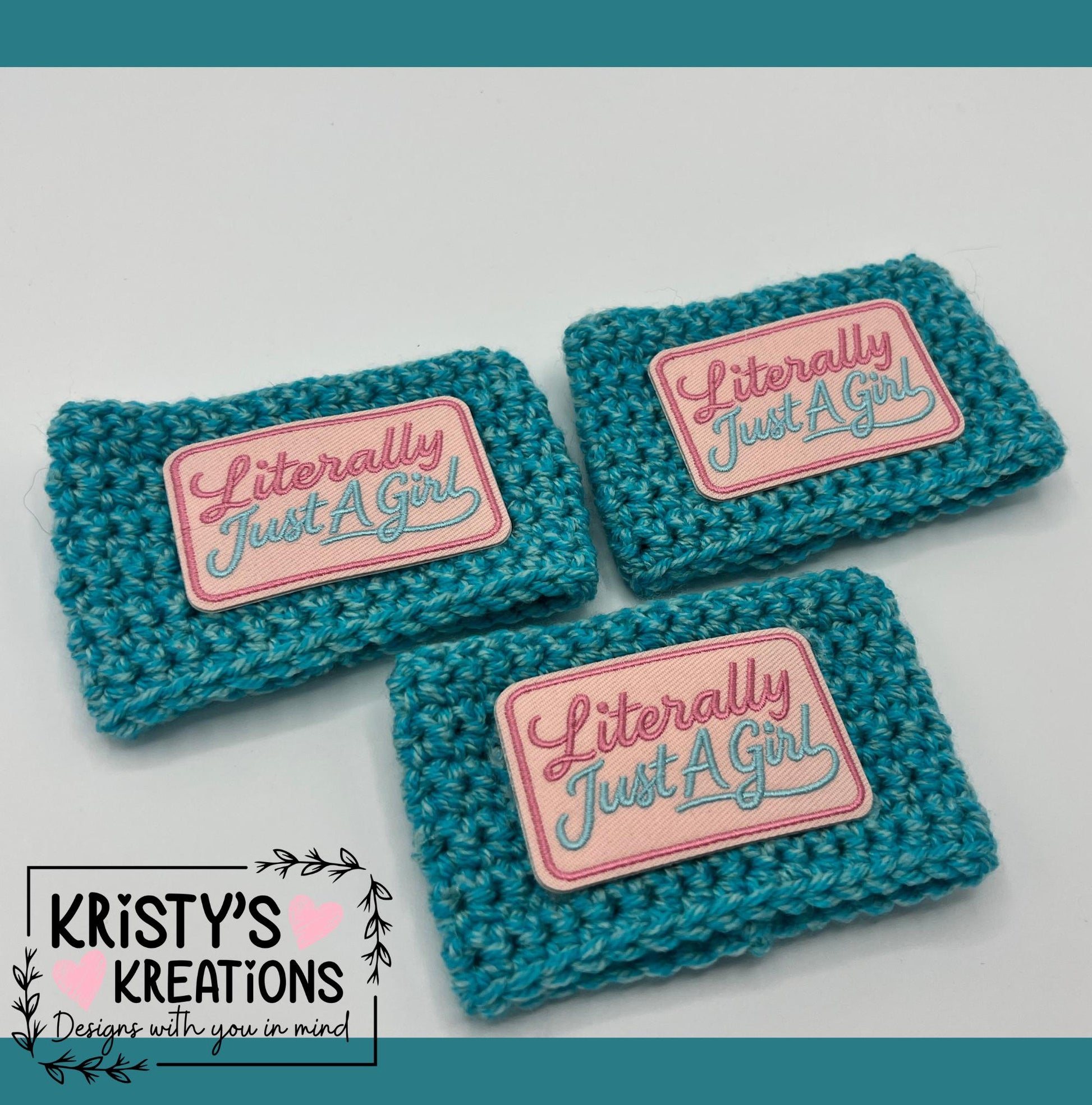 Literally Just A Girl Crochet Coffee Sleeve