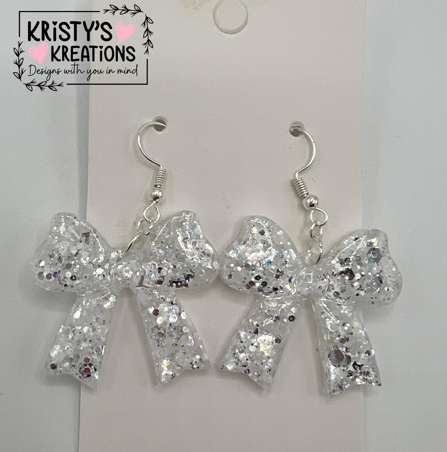 Athena & Diamonds Bow Earrings