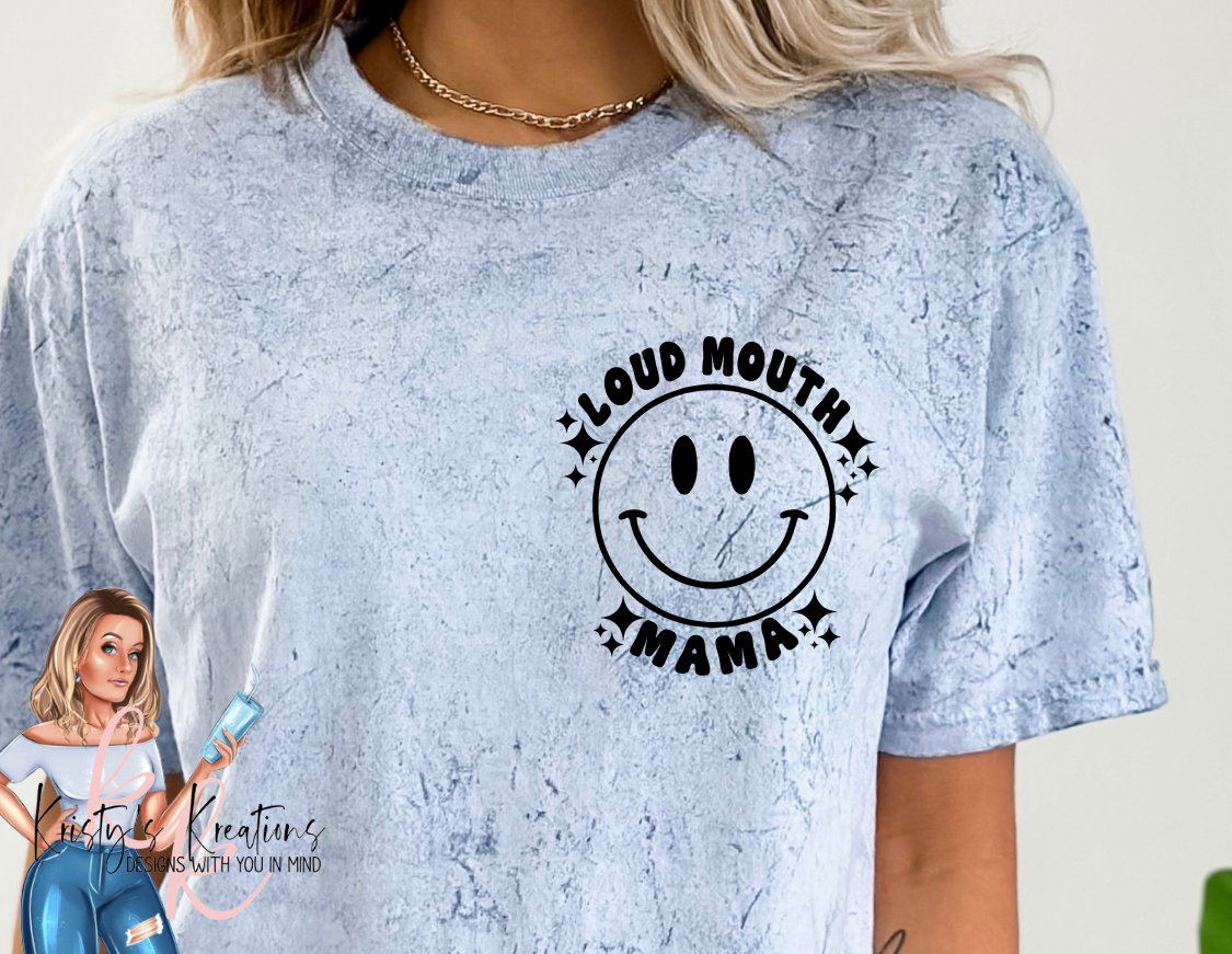 SOMEBODY'S LOUD MOUTH MAMA Comfort Colors Color Blast T-Shirt